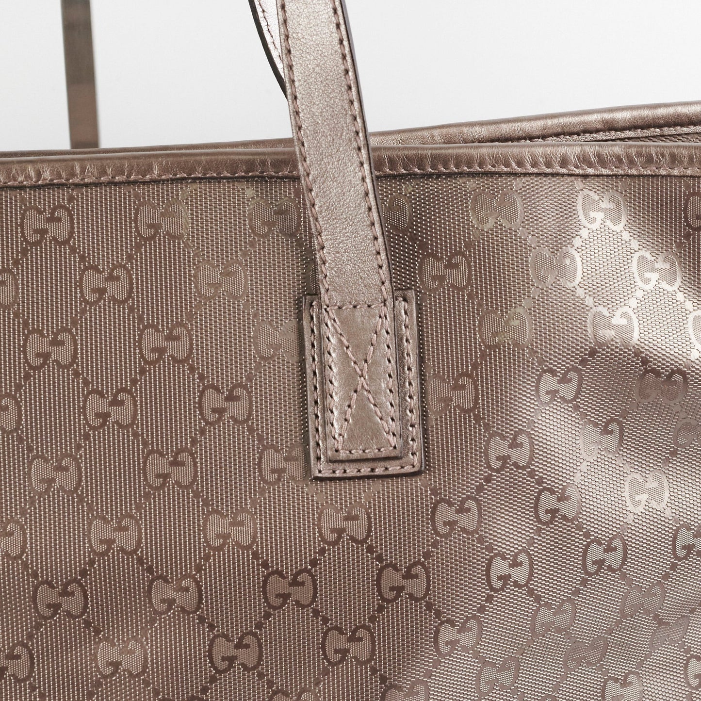 Gucci Silver/Grey Monogram Tote