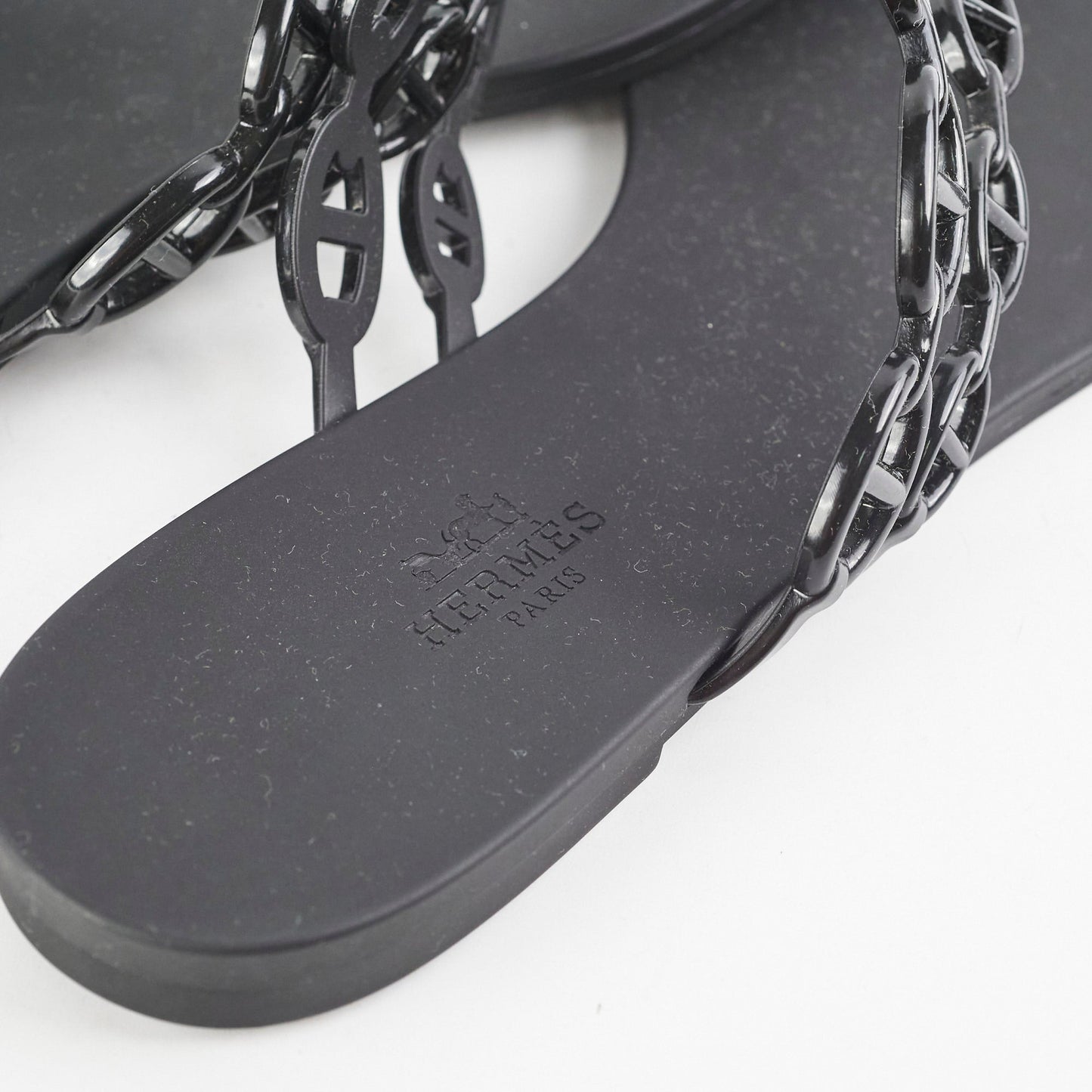 Hermes Island Noir Sandals Size 40