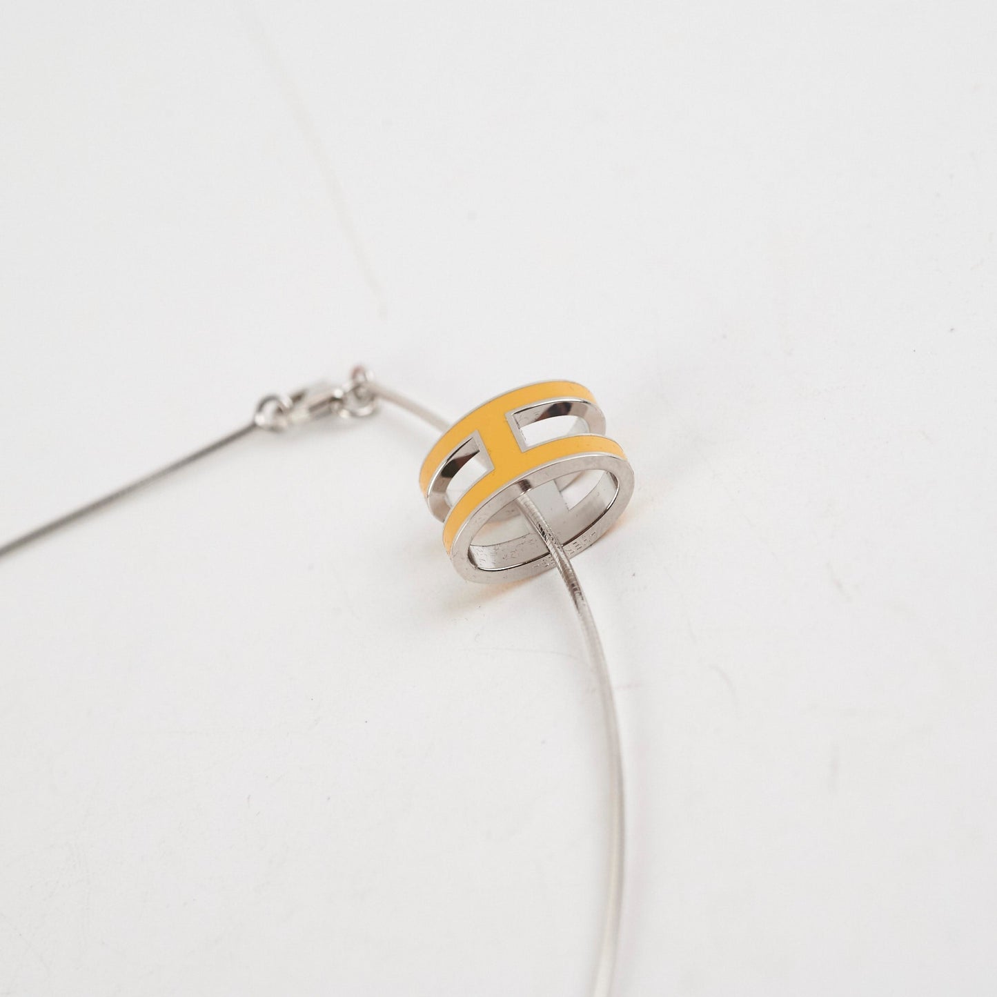 Hermes Pop H Necklace Yellow