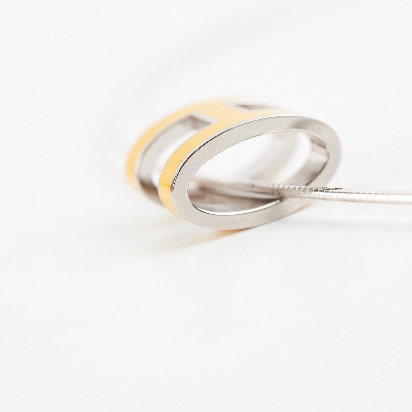 Hermes Pop H Necklace Yellow