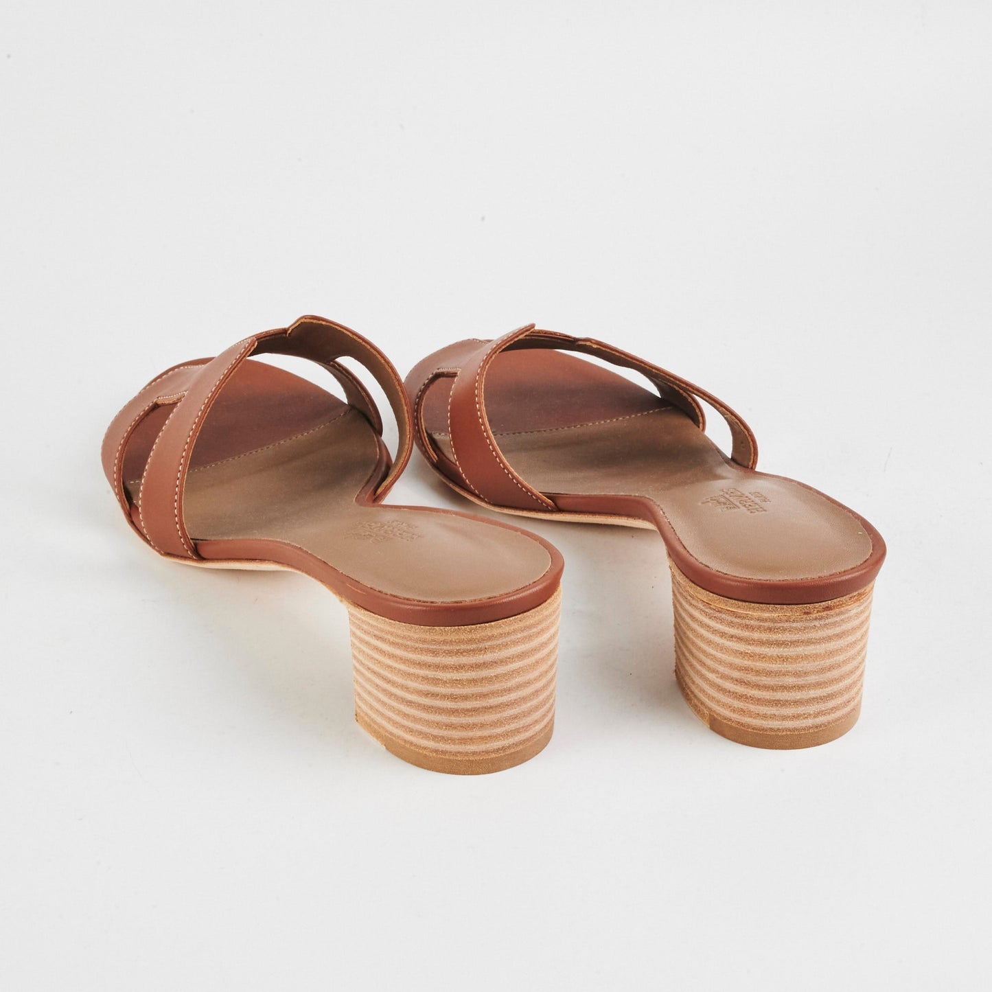 Hermes Oasis Gold Sandals Size 38.5