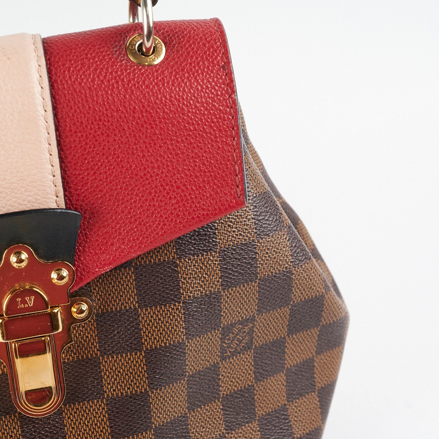 Louis Vuitton Clapton Damier Ebene Red Backpack