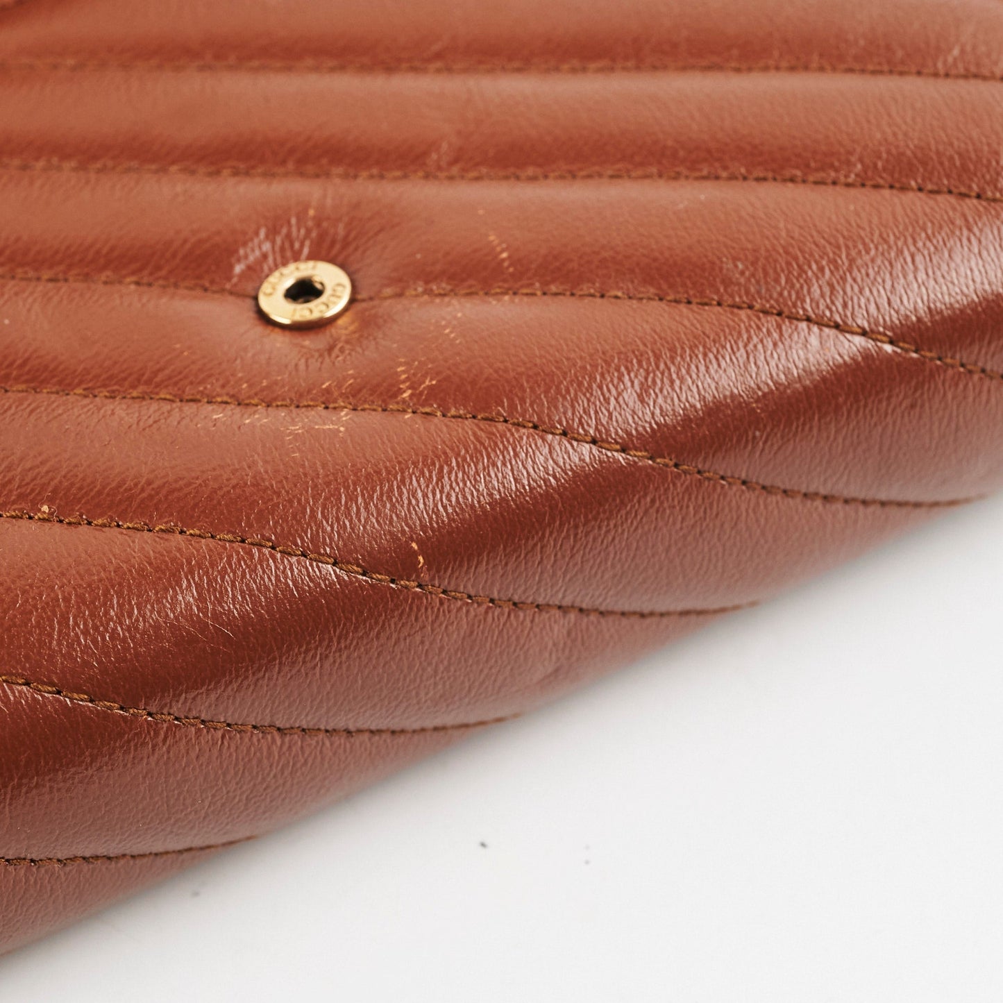 Gucci GG Marmont Matelasse Mini Bag Tan WOC Wallet on chain