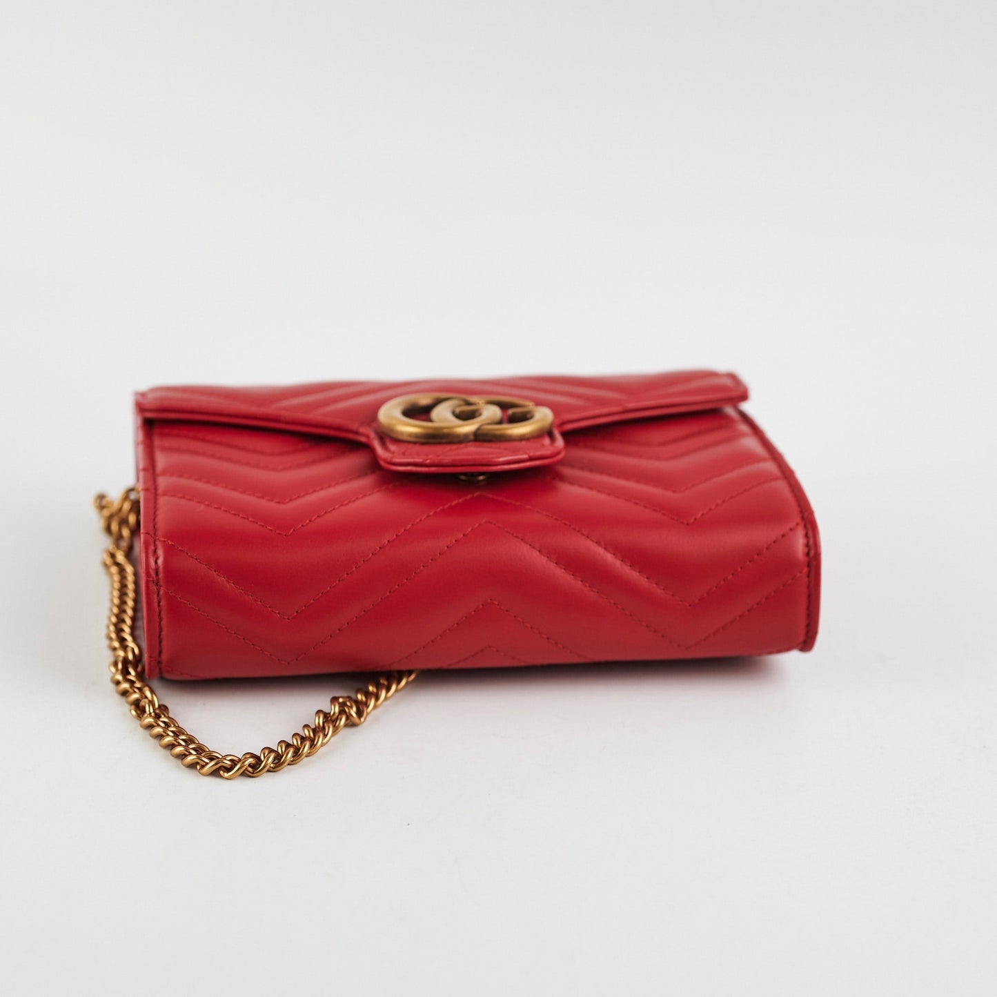 Gucci Marmont Red Wallet On Chain WOC