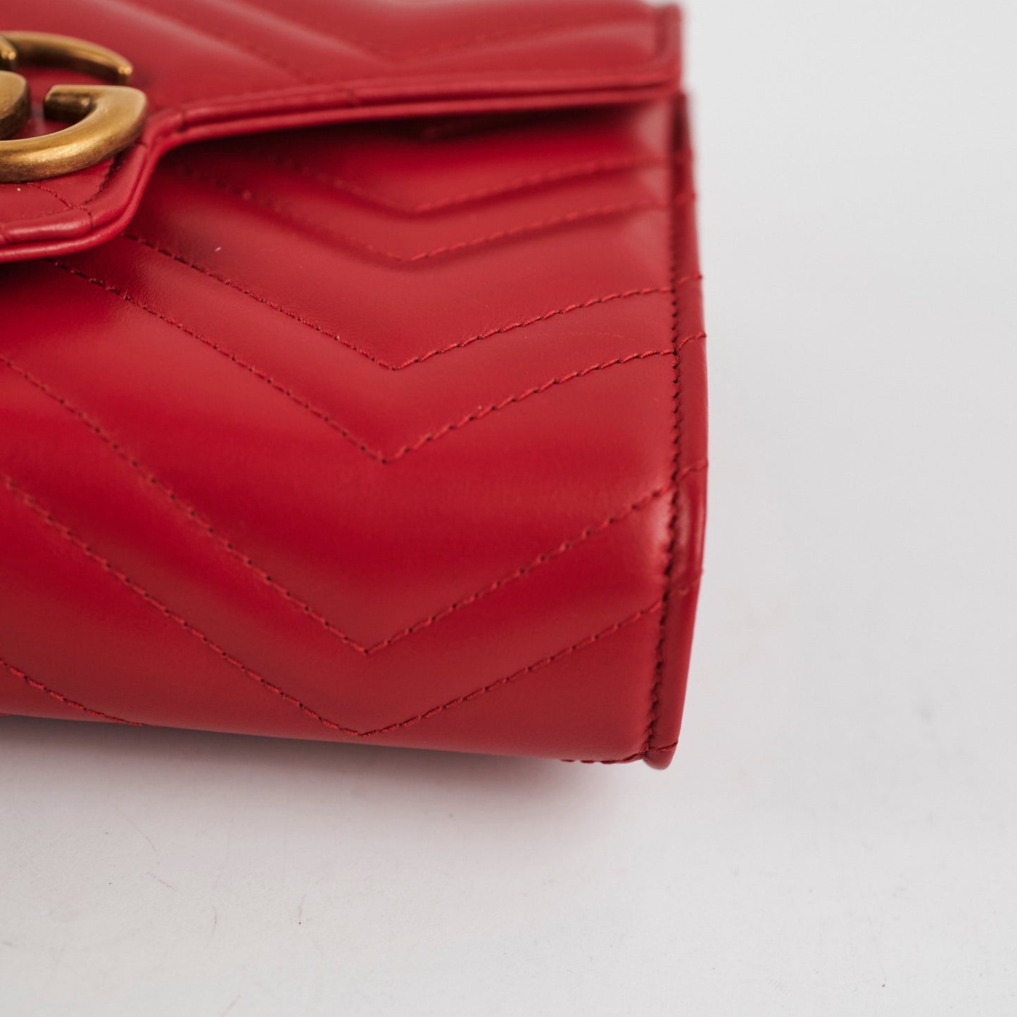 Gucci Marmont Red Wallet On Chain WOC