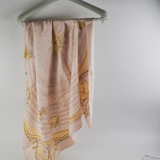 Hermes 90cm Square Scarf Pink/Yellow
