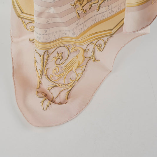 Hermes 90cm Square Scarf Pink/Yellow