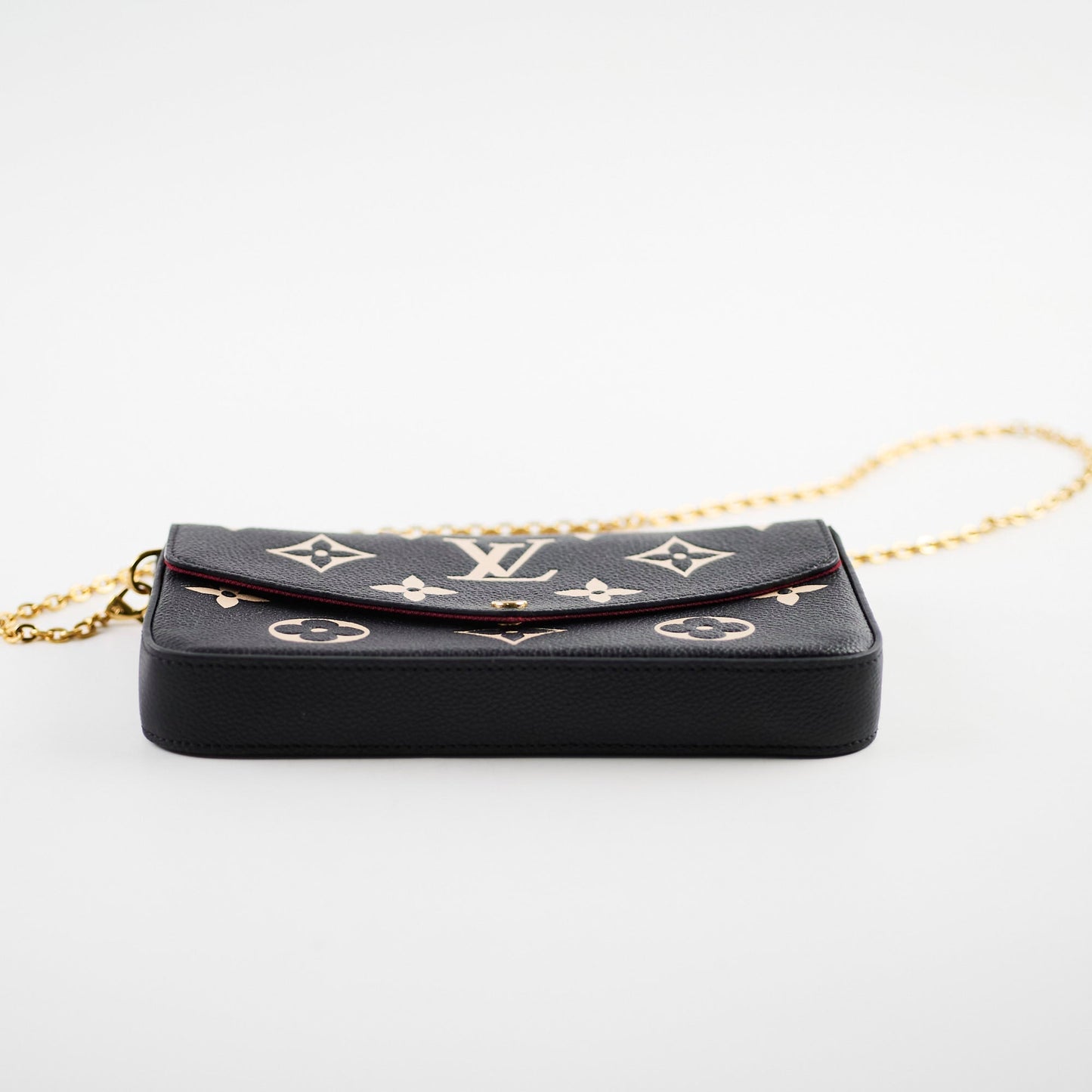 Louis Vuitton Felicie Pochette Black/Beige Empreinte Crossbody