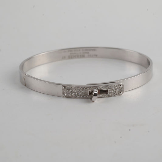 Hermes Kelly White Gold Small Model Size SH