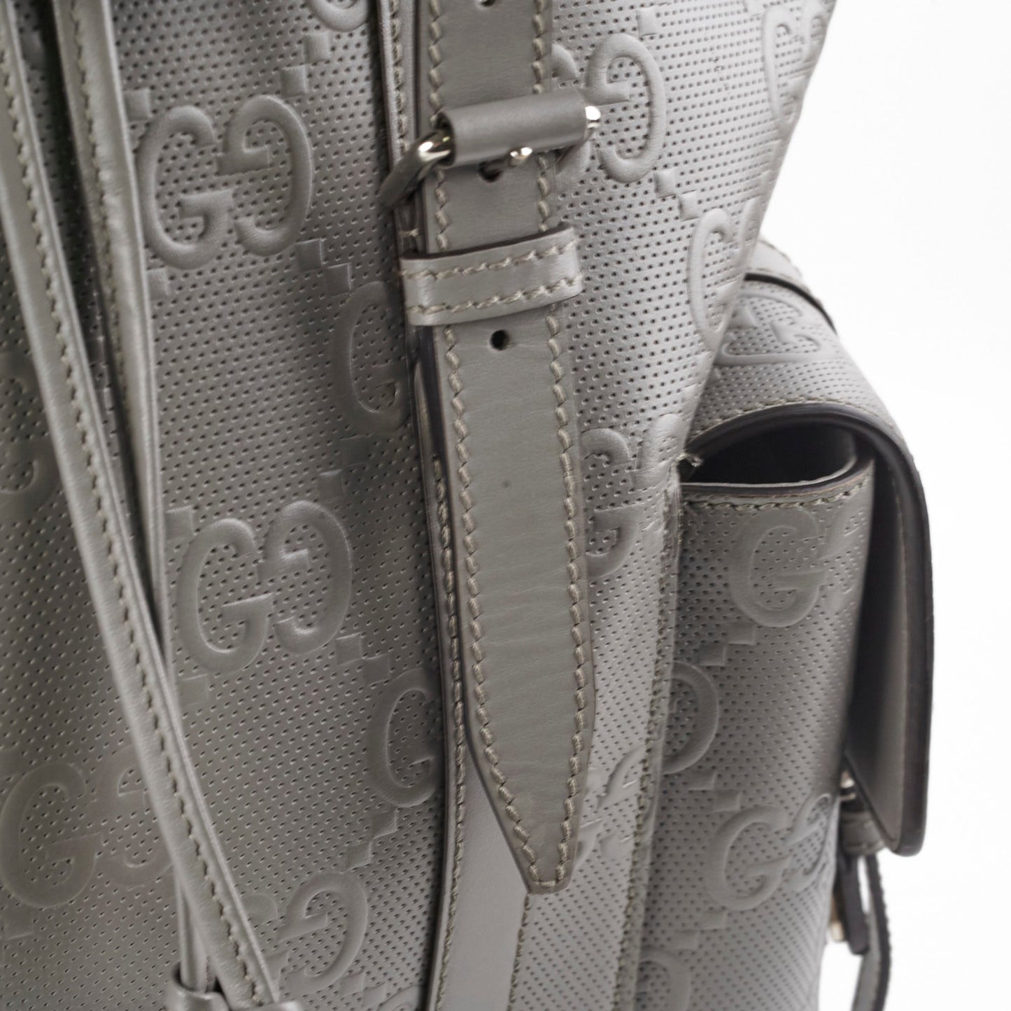 Gucci Monogram Grey Backpack