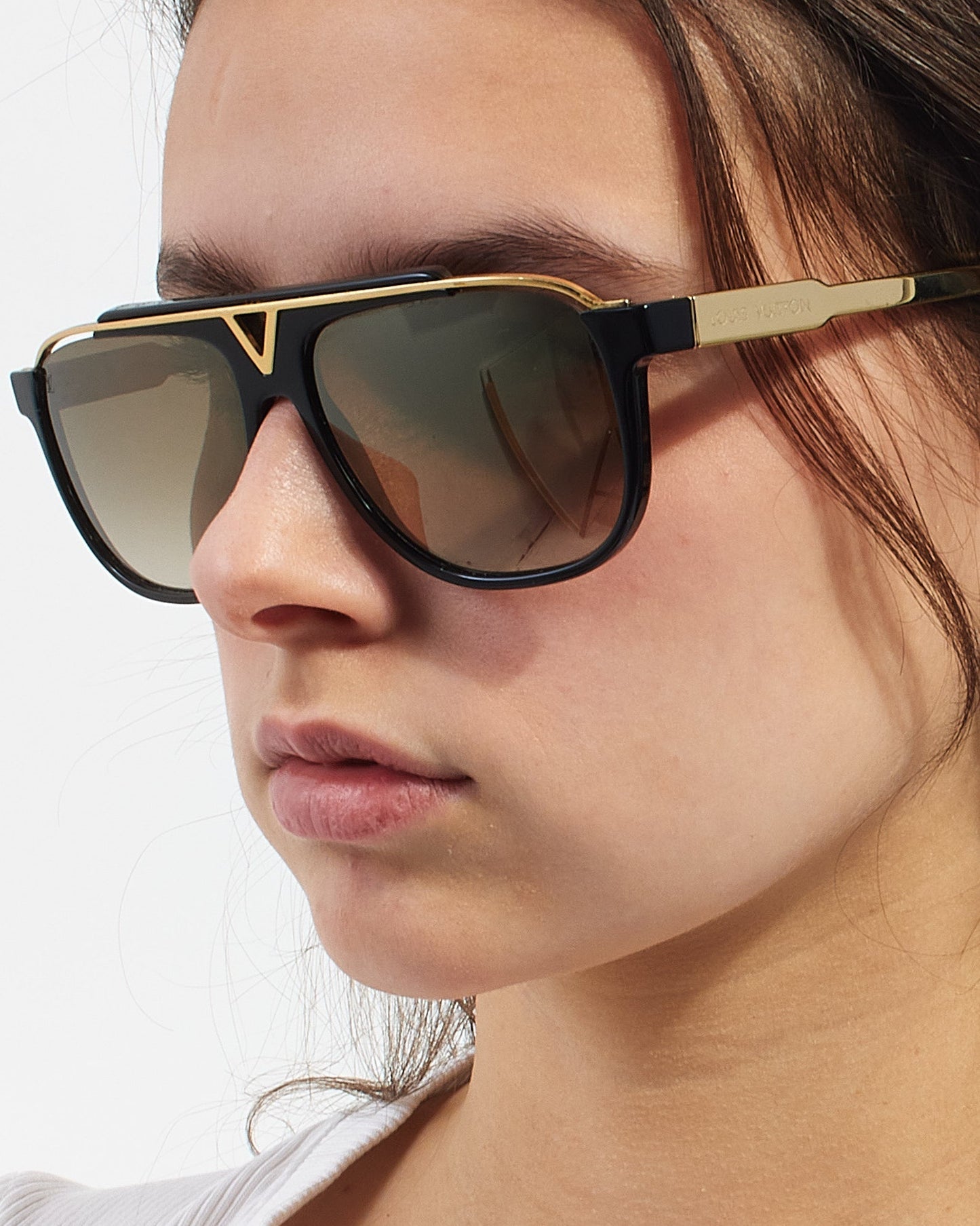 Louis Vuitton Black Acetate  Z0936W Mascot Sunglasses