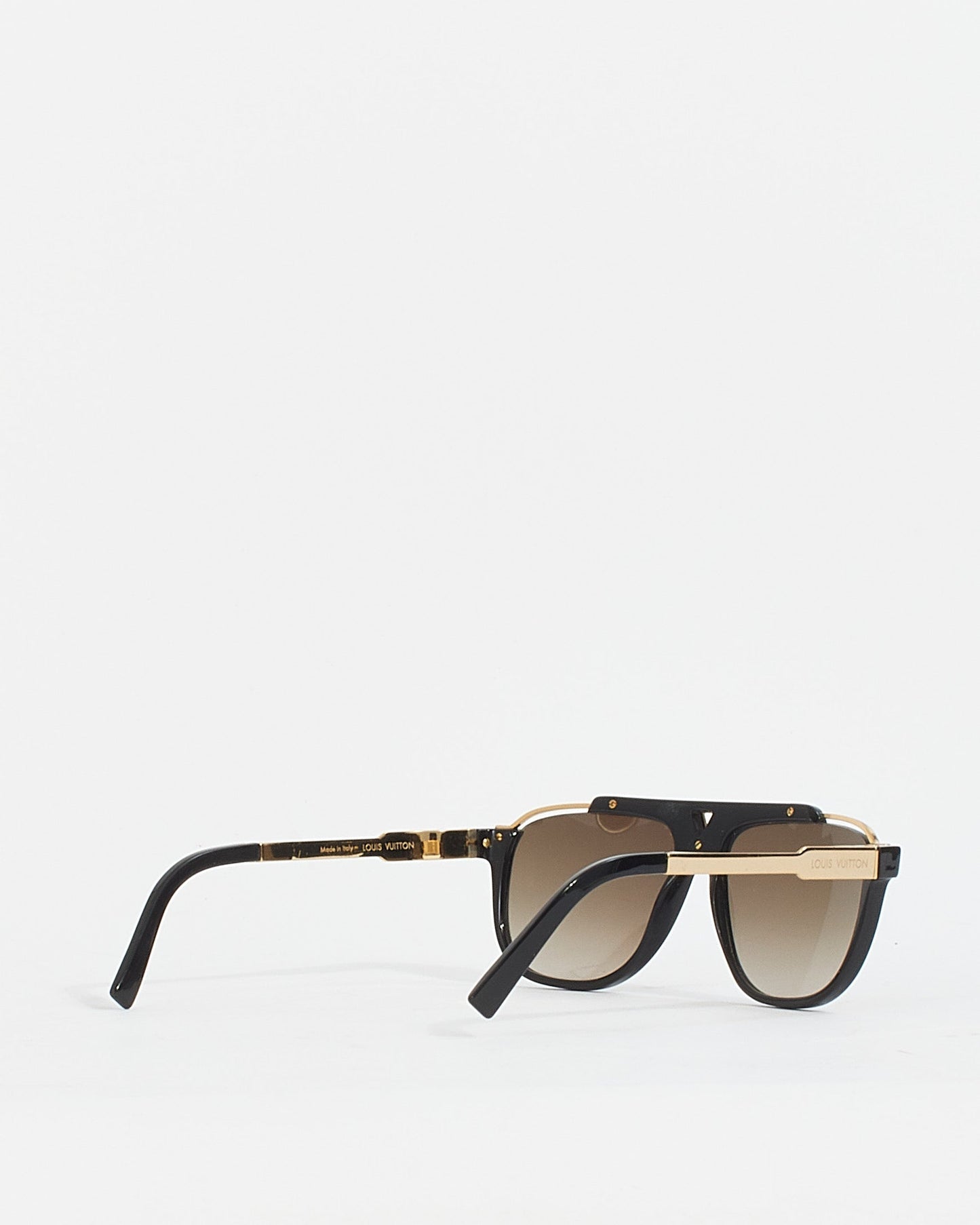 Louis Vuitton Black Acetate  Z0936W Mascot Sunglasses