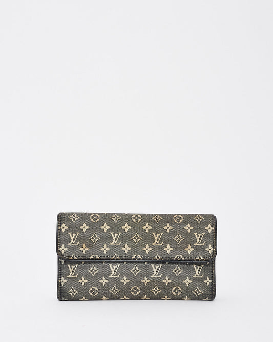 Louis Vuitton Blue & Grey Monogram Denim Canvas Sarah Wallet