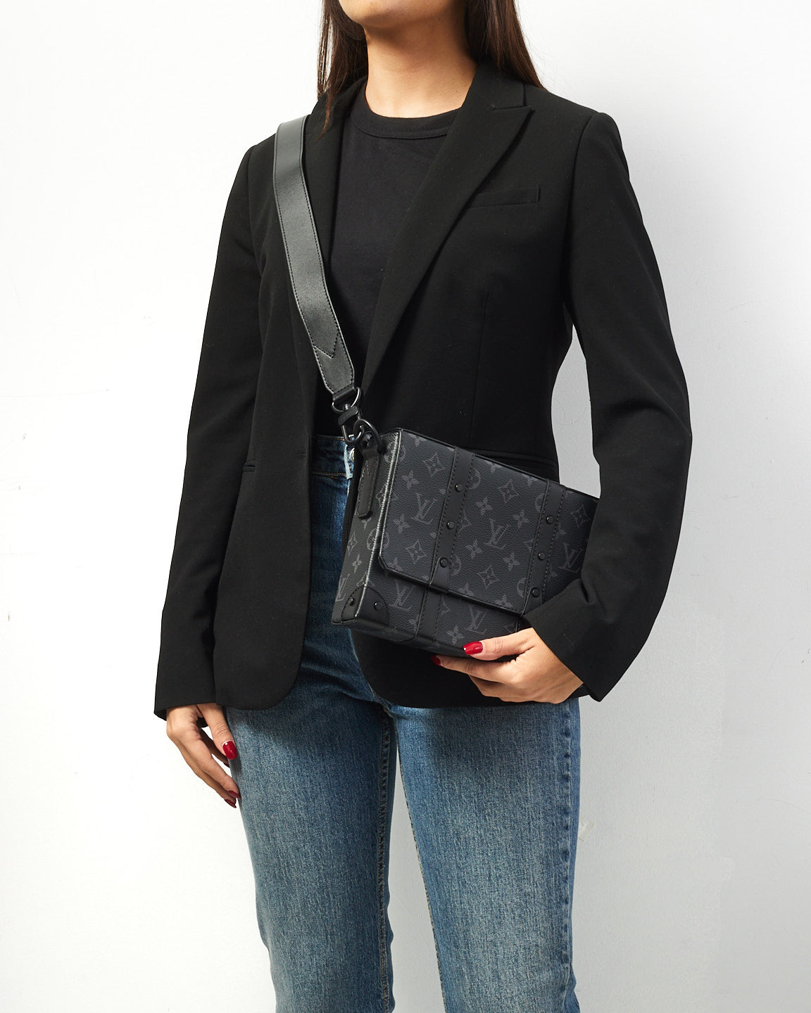 Louis Vuitton Eclipse Monogram Canvas Soft Trunk Flap Crossbody Bag
