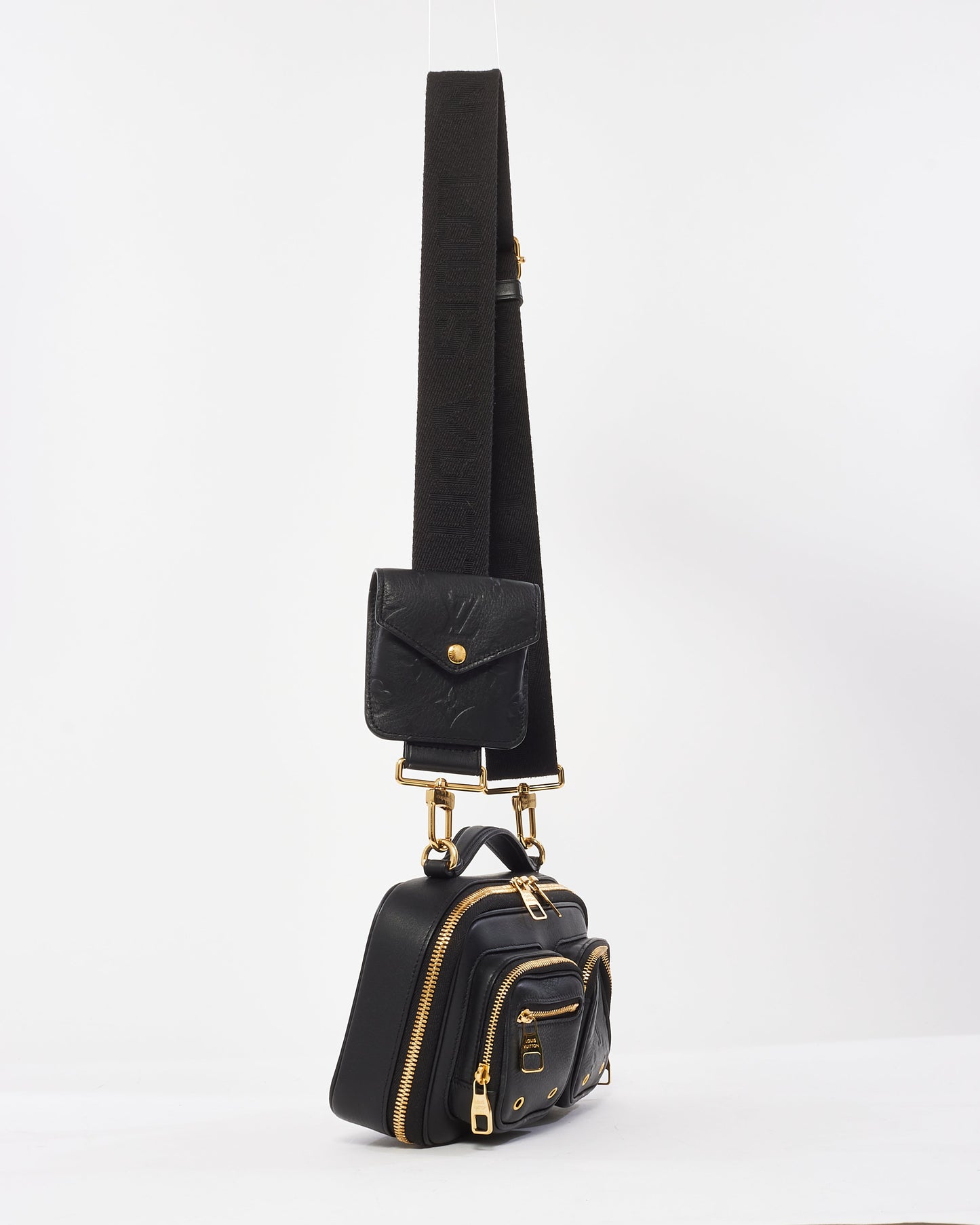 Louis Vuitton Black Monogram Empreinte Leather Utility Crossbody Bag