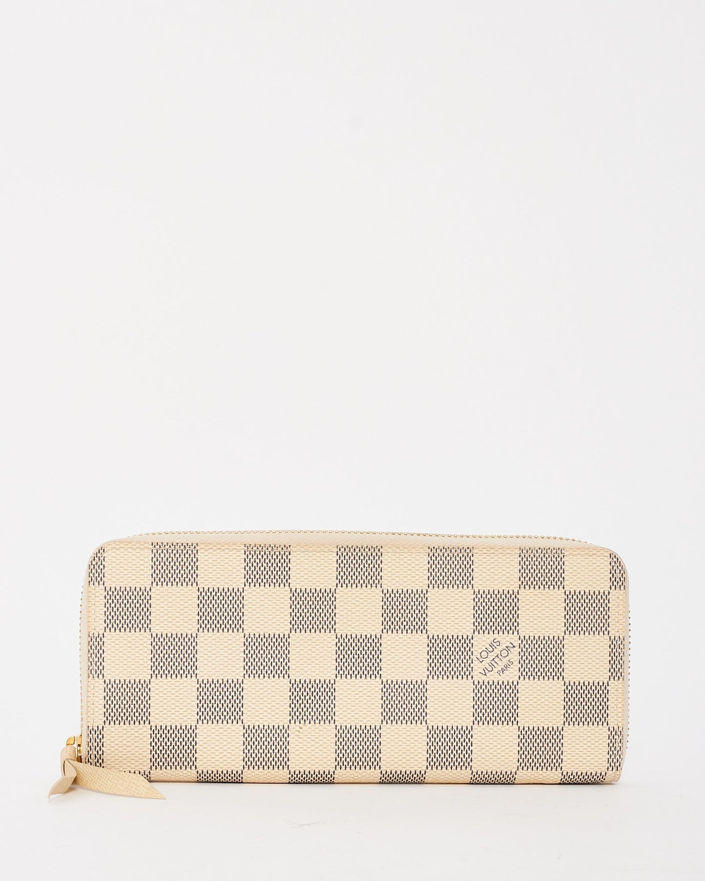 Louis Vuitton Damier Azur Canvas Clemence Zippy Wallet