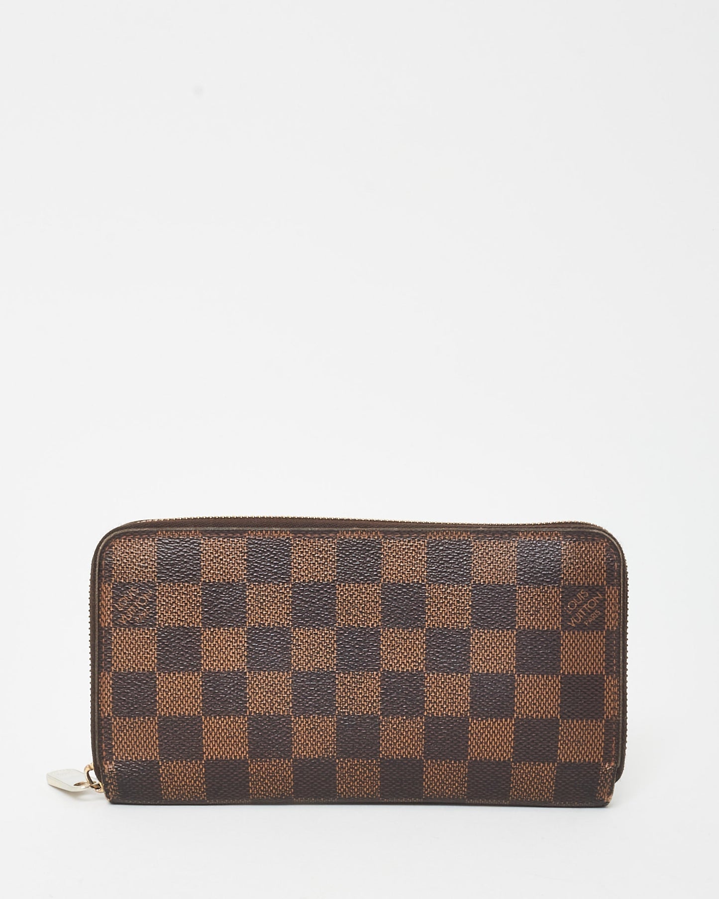 Louis Vuitton Damier Ebene Coated Canvas Long Zip Wallet