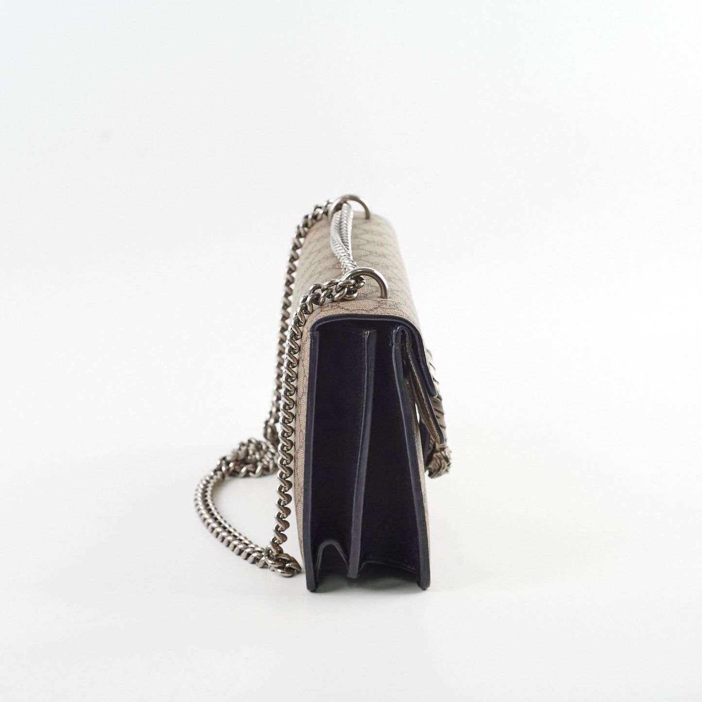 Gucci Medium Dionysus GG Supreme Shoulder Bag Black