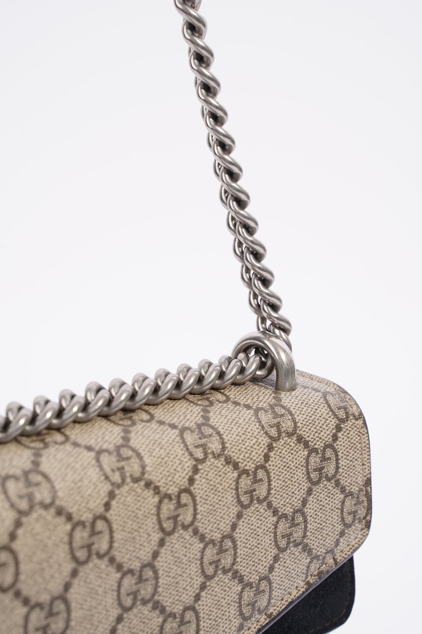 Gucci Dionysus Mini Beige And Ebony GG Supreme Canvas Coated Canvas