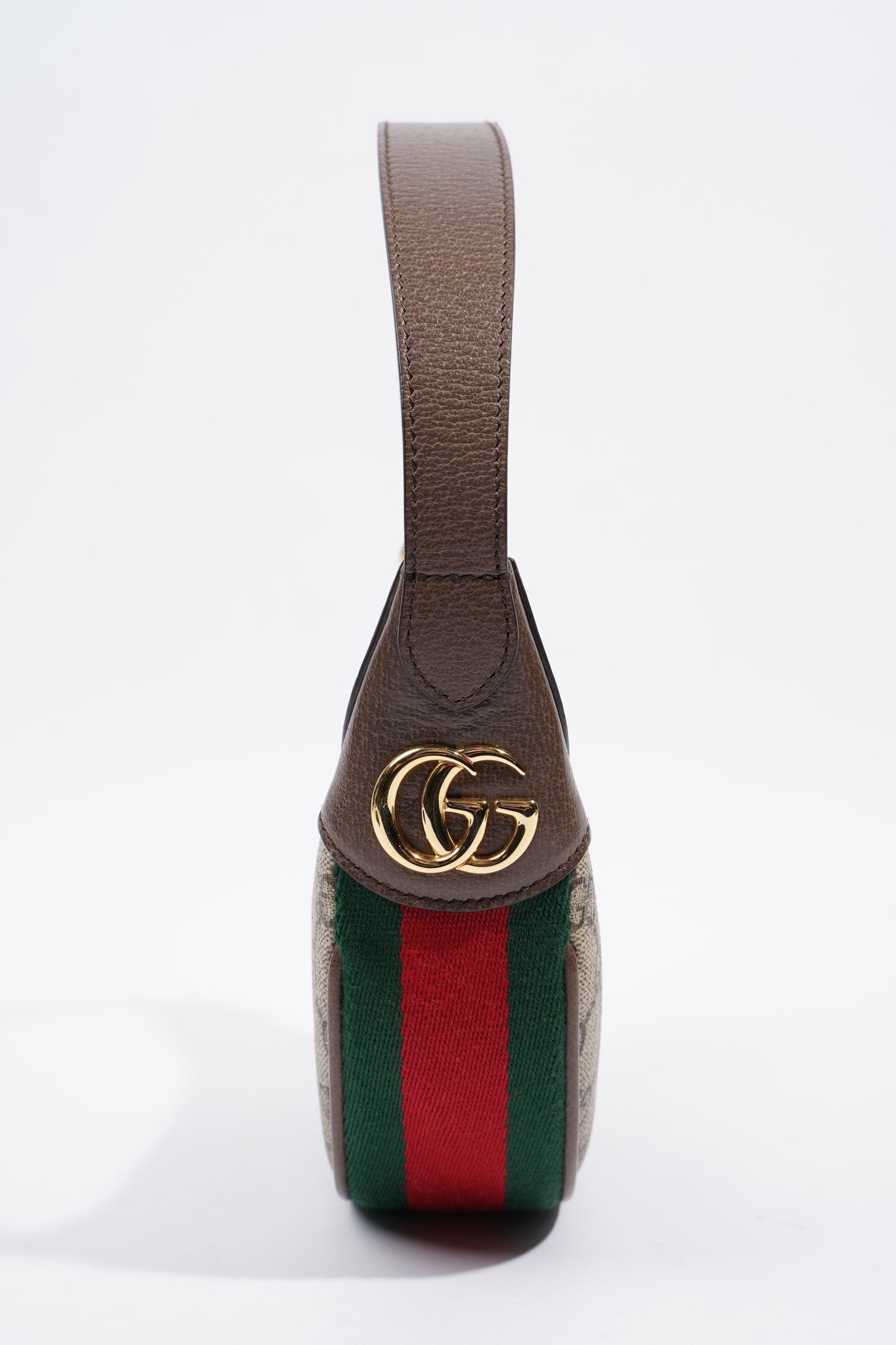 Gucci Ophidia GG Bag Monogram / Brown / Green Canvas Mini