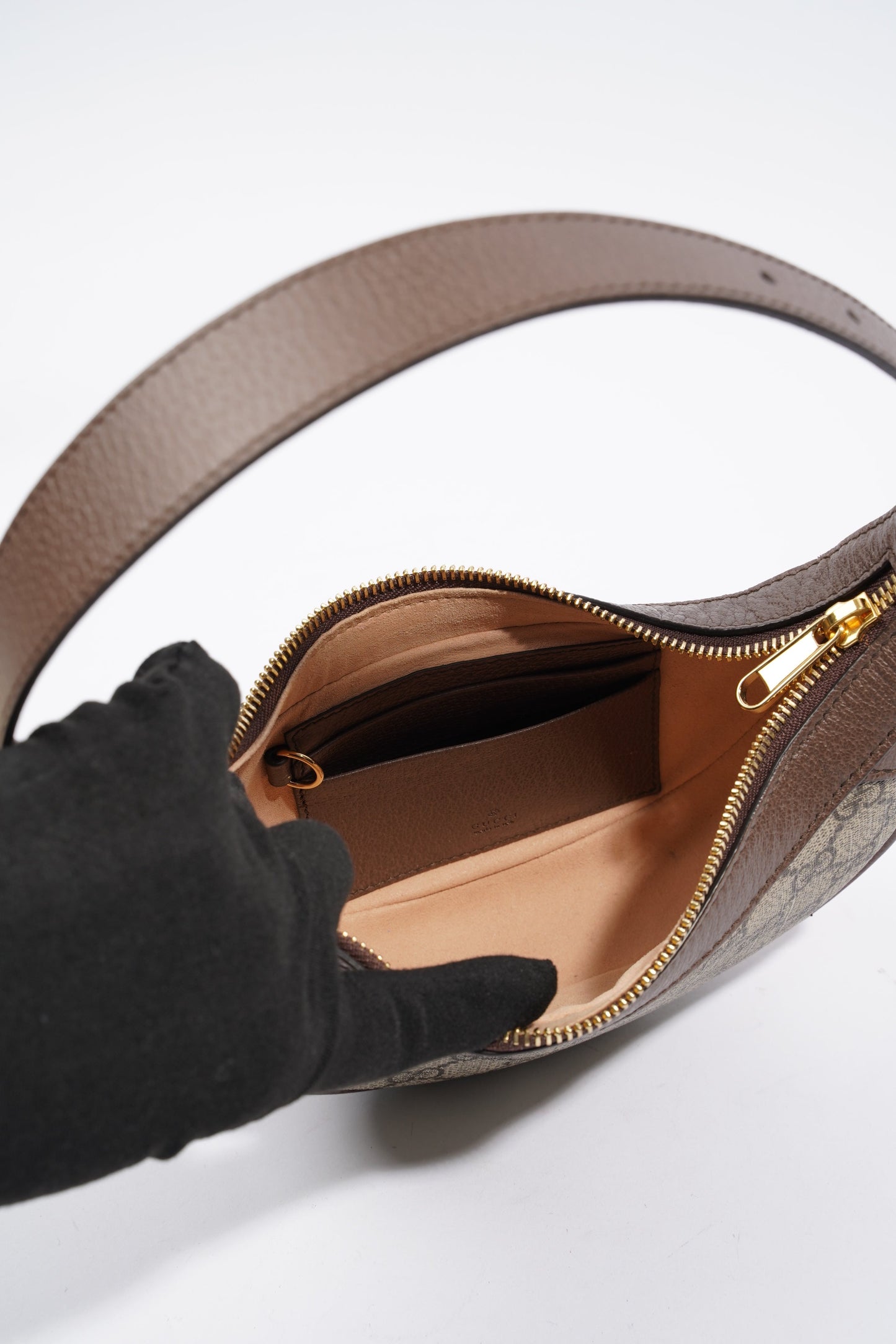 Gucci Ophidia GG Bag Monogram / Brown / Green Canvas Mini
