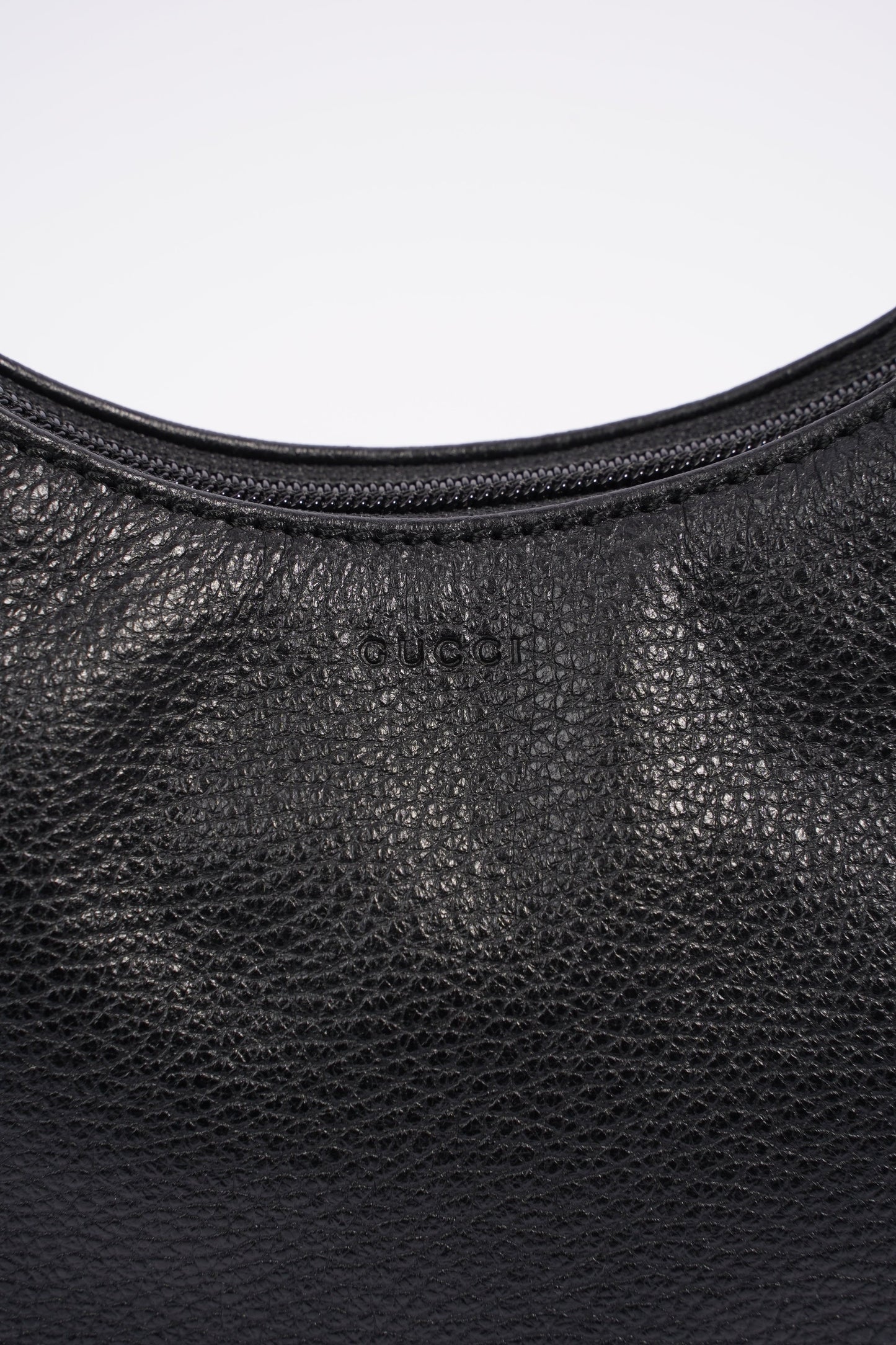 Gucci Hobo Black Grained Leather