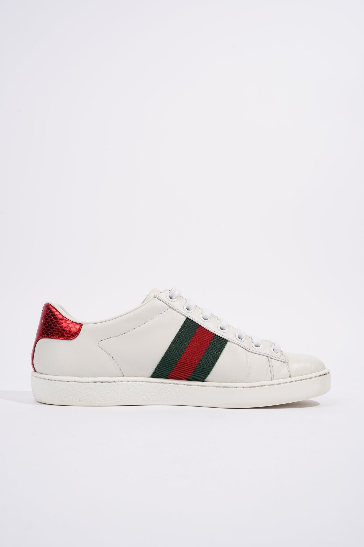 Gucci Ace Embroidered Bee White / Red / Green Leather EU 36.5 UK 3.5