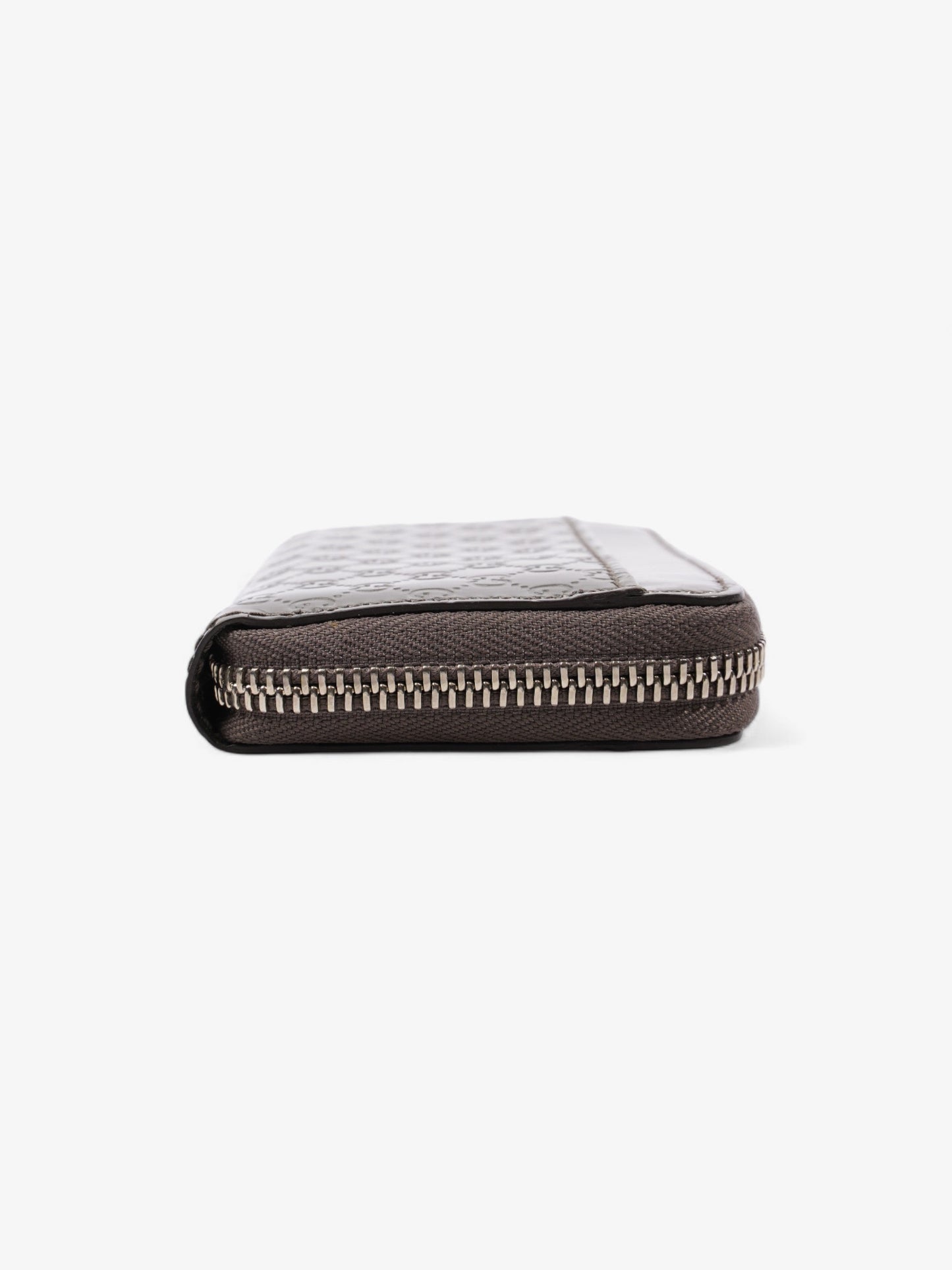 Gucci Microguccissima Compact Wallet Grey Patent Leather