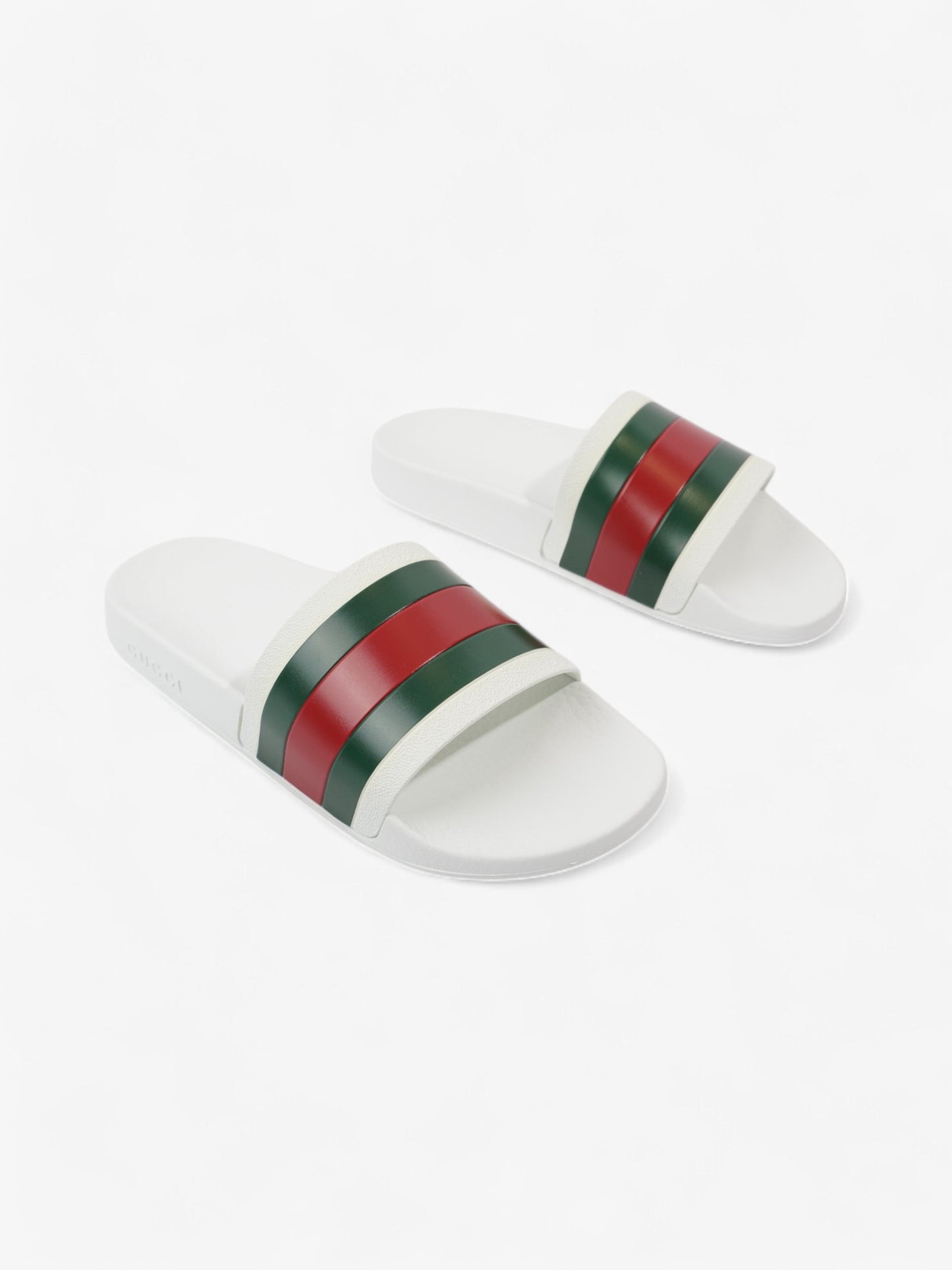 Gucci Gucci Slides White  / Green / Red Rubber EU 42 UK 8