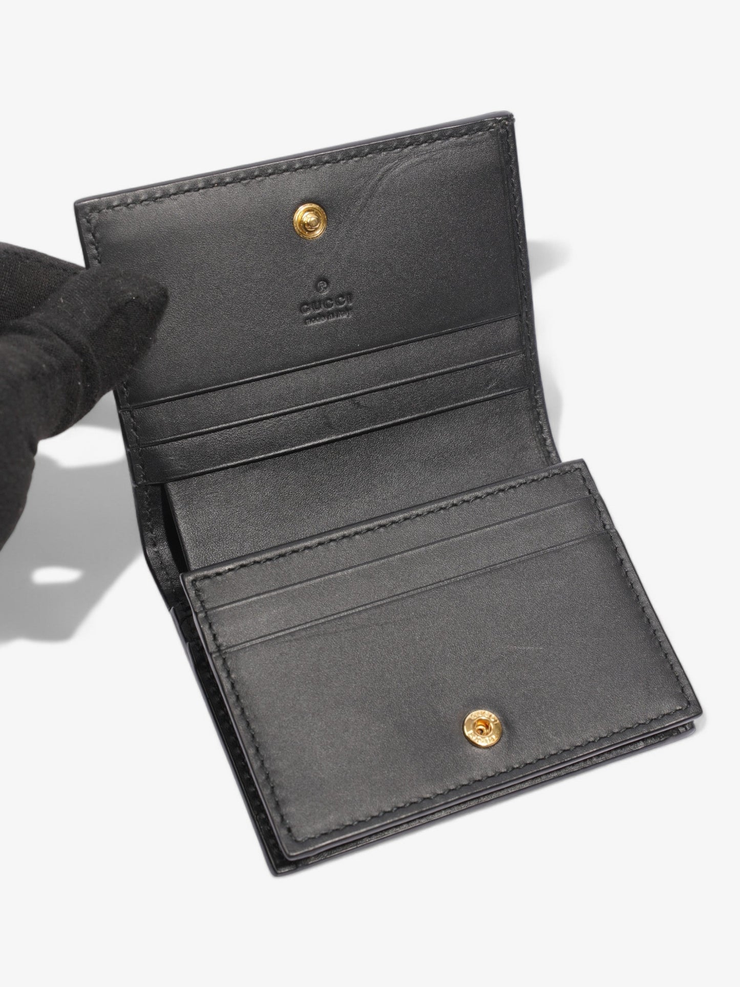 Gucci Card Case Wallet GG Supreme Bee Coated Canvas