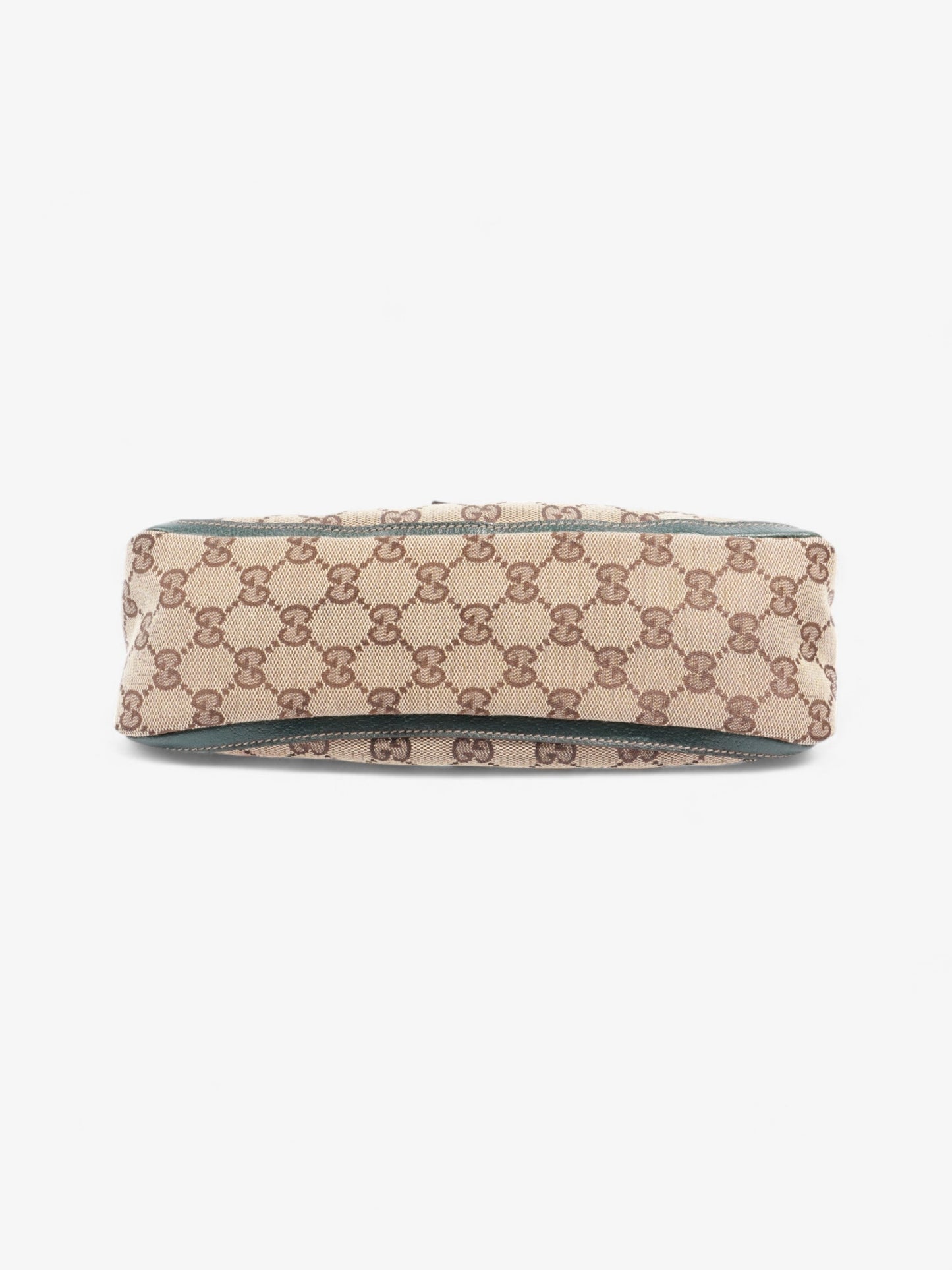 Gucci Abbey D Ring Beige And Ebony GG Supreme / Green Canvas
