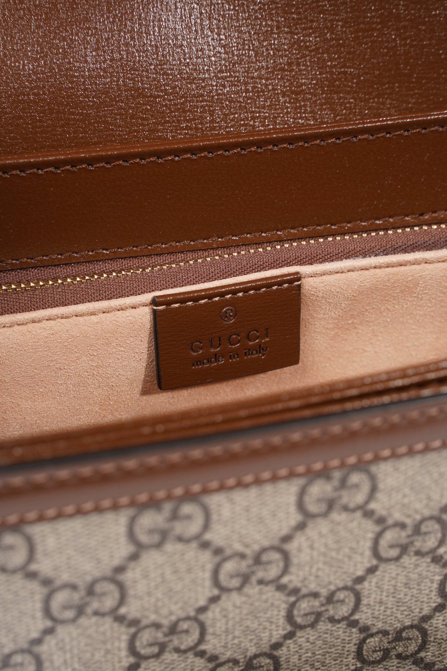 Gucci Horsebit 1955 Shoulder Bag Supreme / Brown Coated Canvas