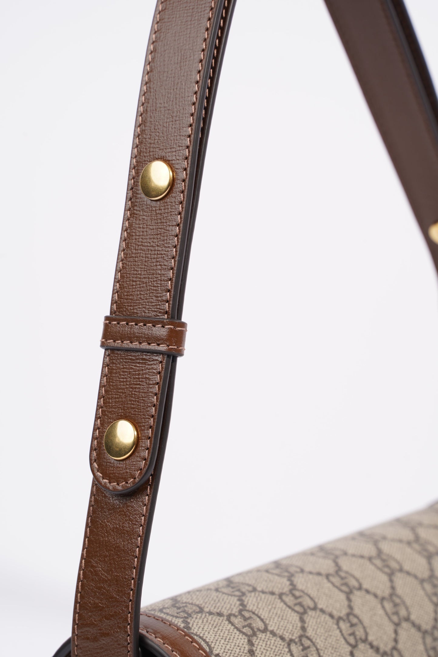 Gucci Horsebit 1955 Shoulder Bag Supreme / Brown Coated Canvas