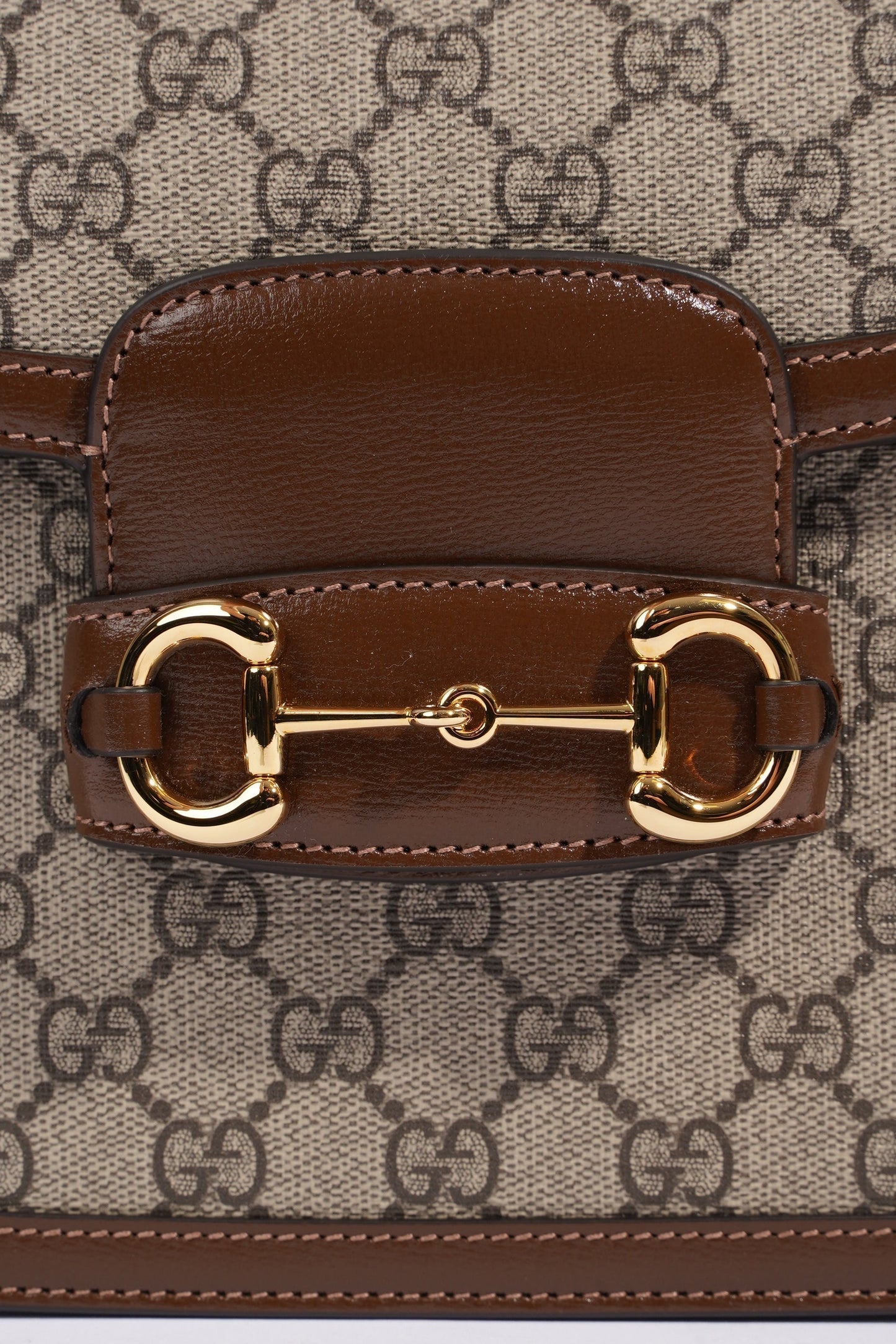 Gucci Horsebit 1955 Shoulder Bag Supreme / Brown Coated Canvas