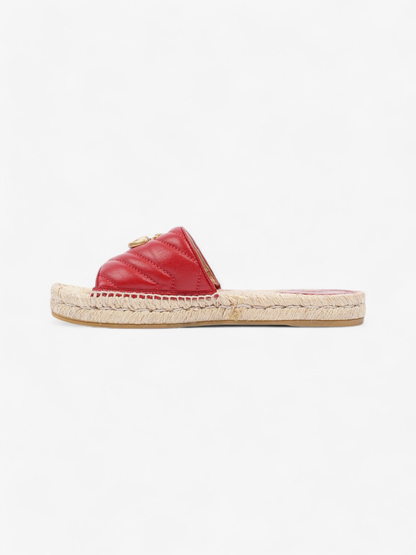 Gucci GG Marmont Espadrilles Red Leather EU 38 UK 5
