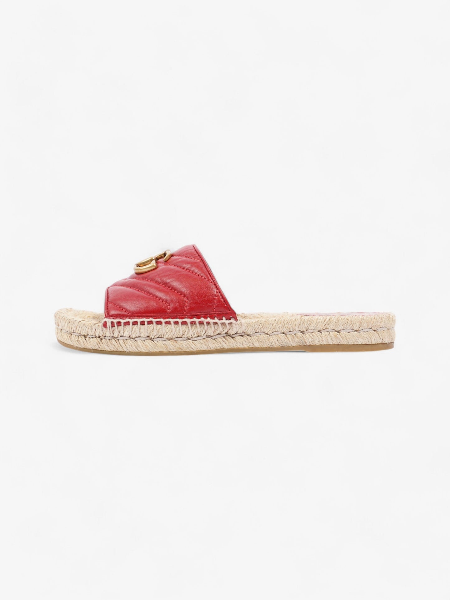 Gucci GG Marmont Espadrilles Red Leather EU 38 UK 5