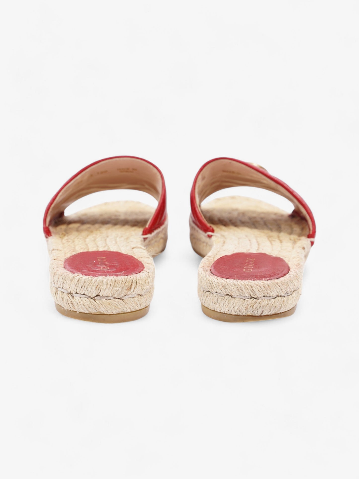 Gucci GG Marmont Espadrilles Red Leather EU 38 UK 5