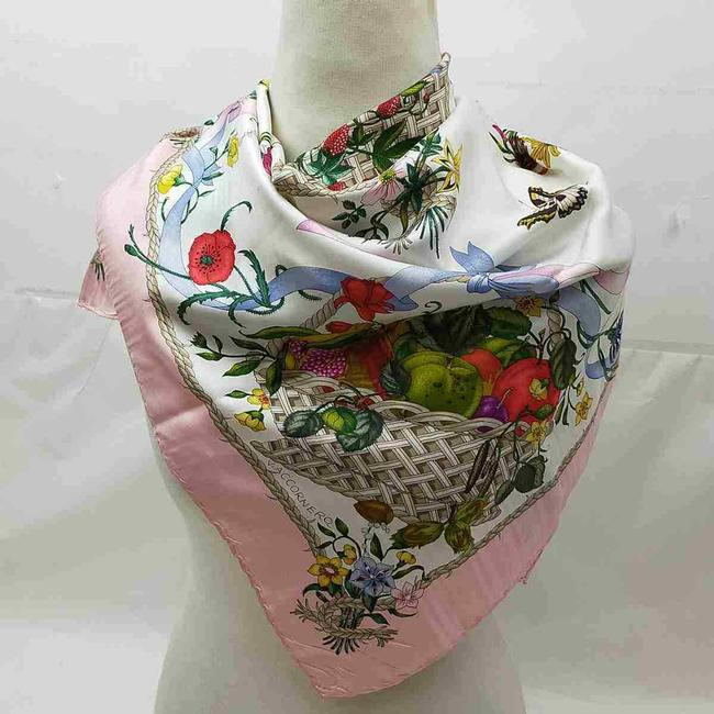 Gucci Colorful Floral Berry Print Extra Large Silk Scarf