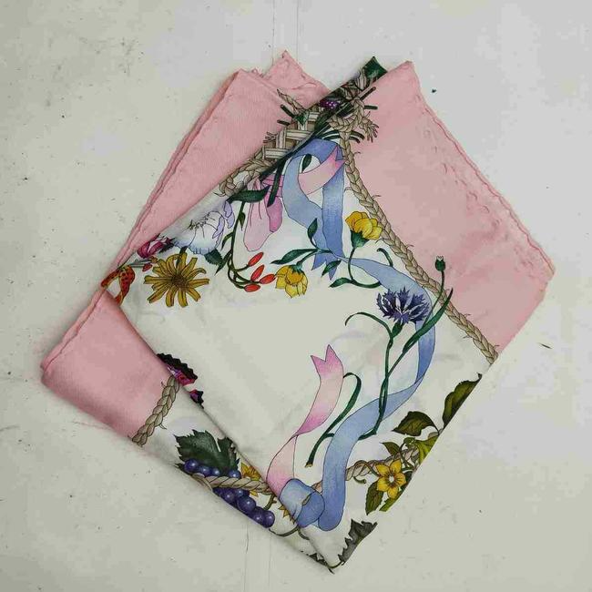 Gucci Colorful Floral Berry Print Extra Large Silk Scarf
