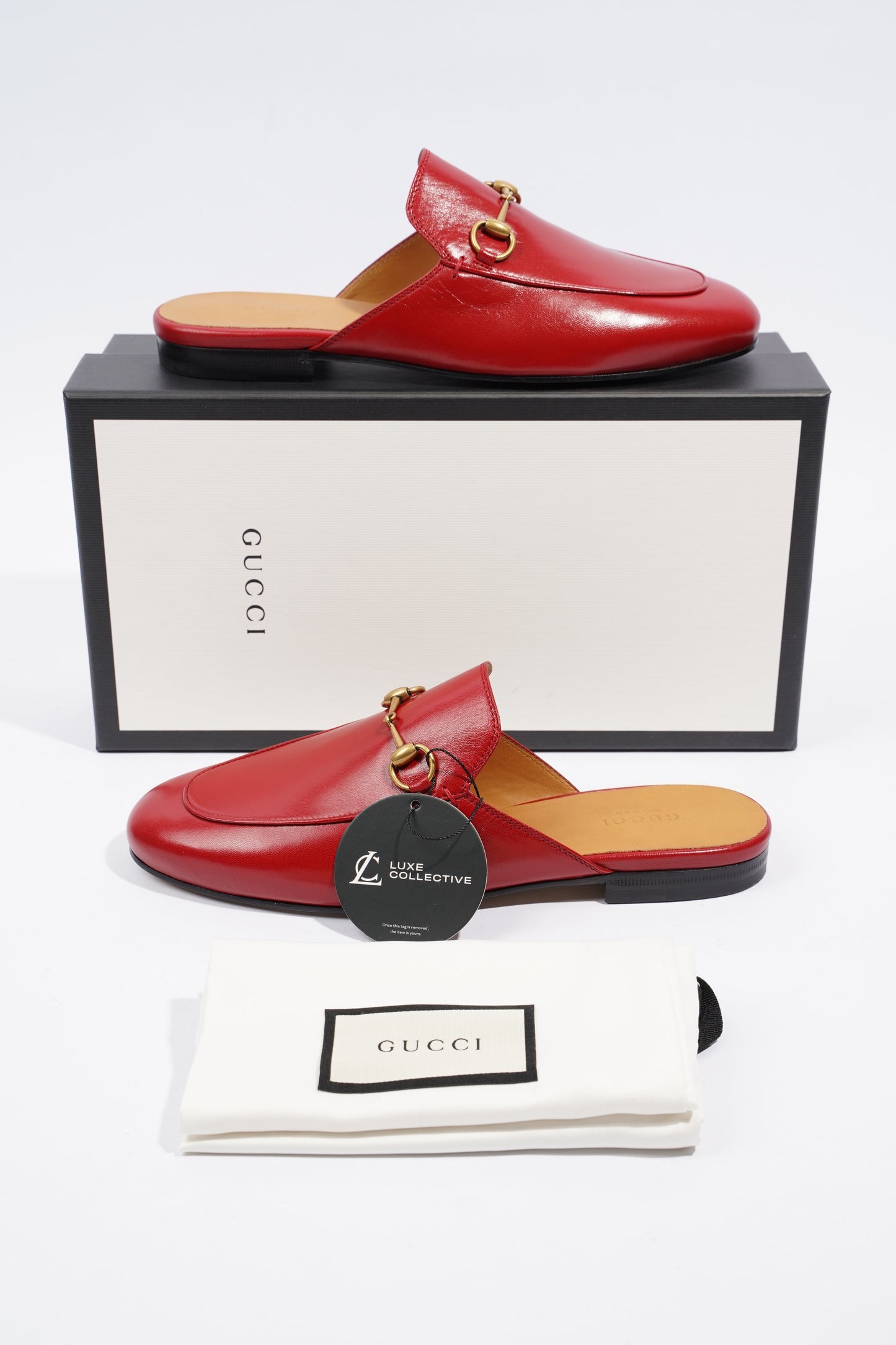 Gucci Princetown Red Leather EU 38 UK 5