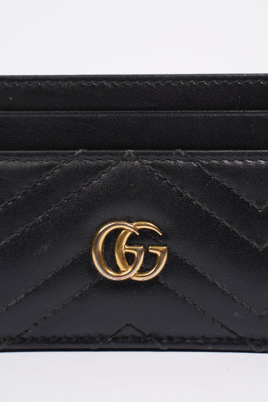 Gucci GG Marmont Card Holder Black Leather