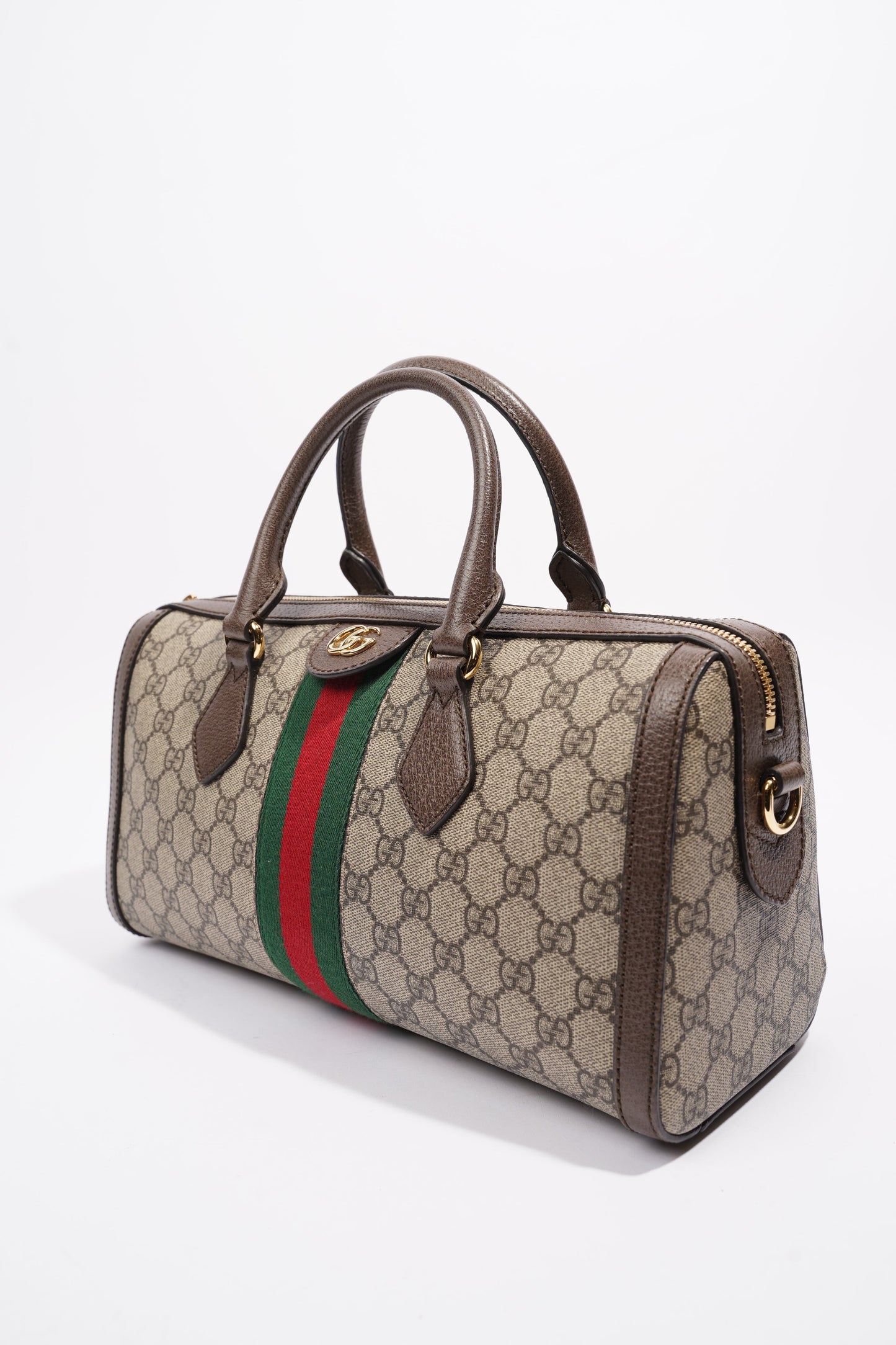 Gucci GG Ophidia Duffle Supreme / Green / Red Coated Canvas