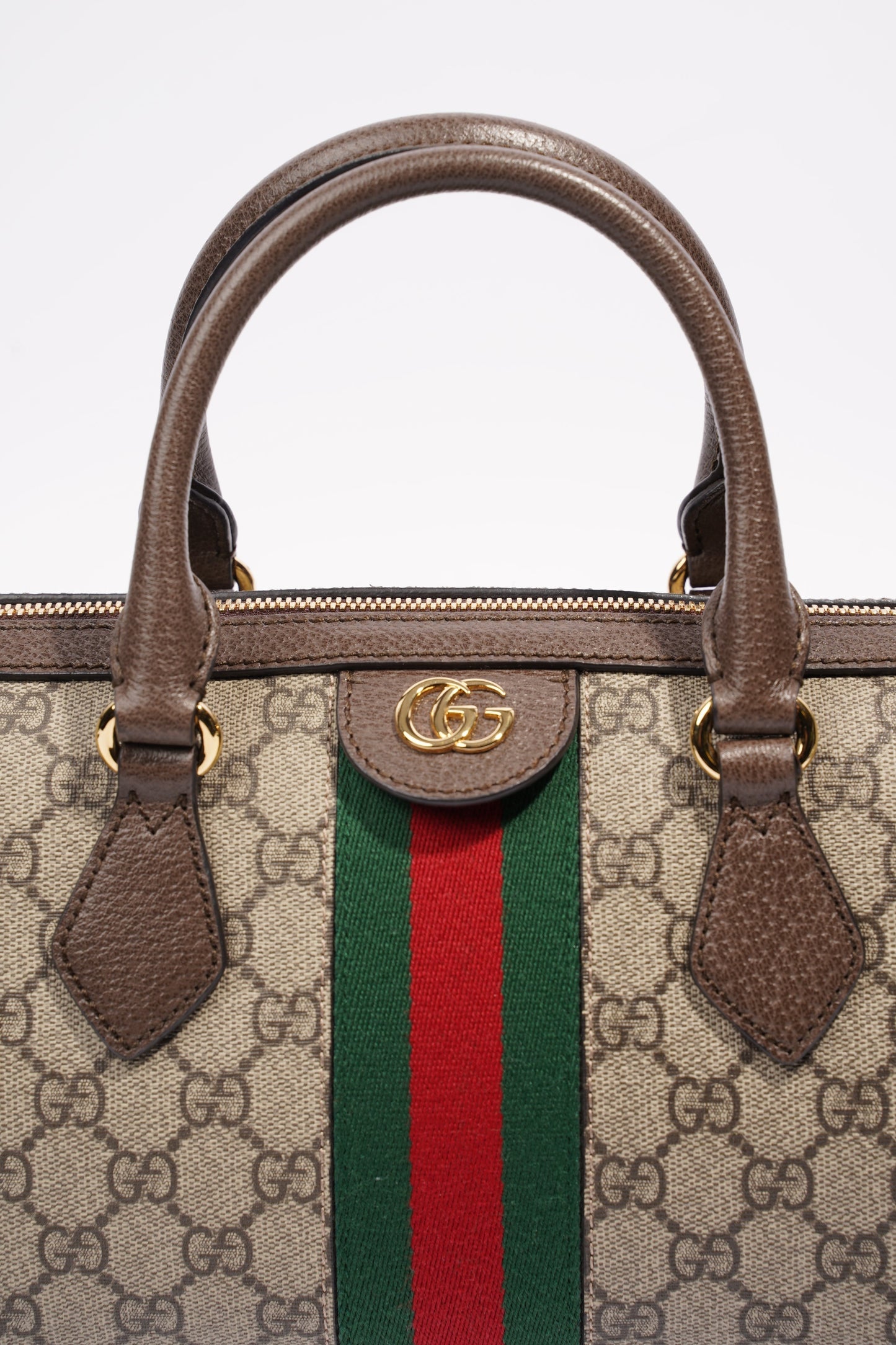 Gucci GG Ophidia Duffle Supreme / Green / Red Coated Canvas