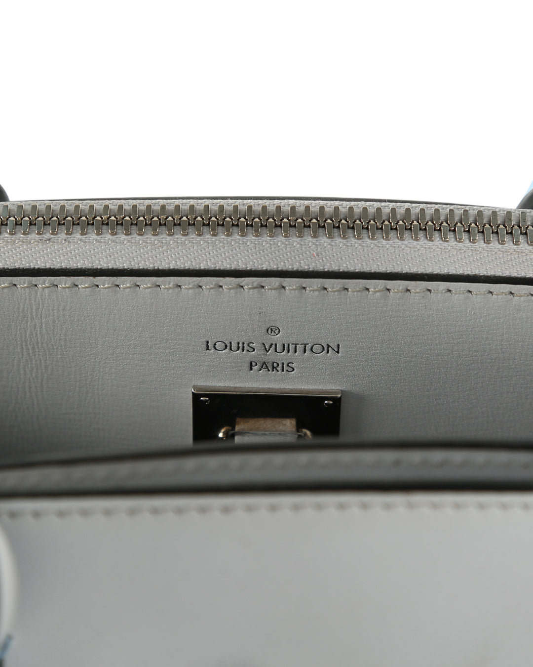 LOUIS VUITTON Black & Blue Calfskin Leather City Steamer MM Bag