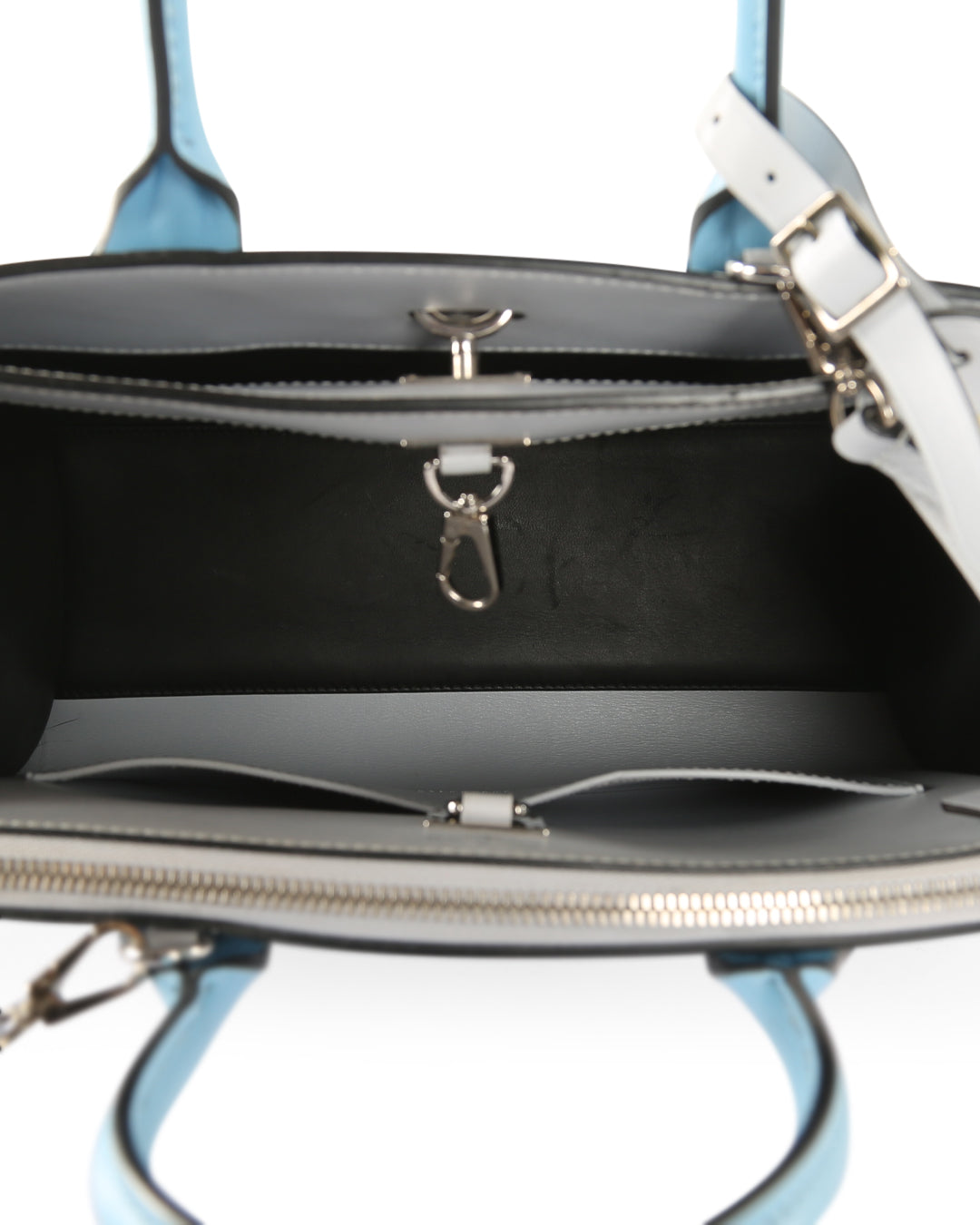 LOUIS VUITTON Black & Blue Calfskin Leather City Steamer MM Bag
