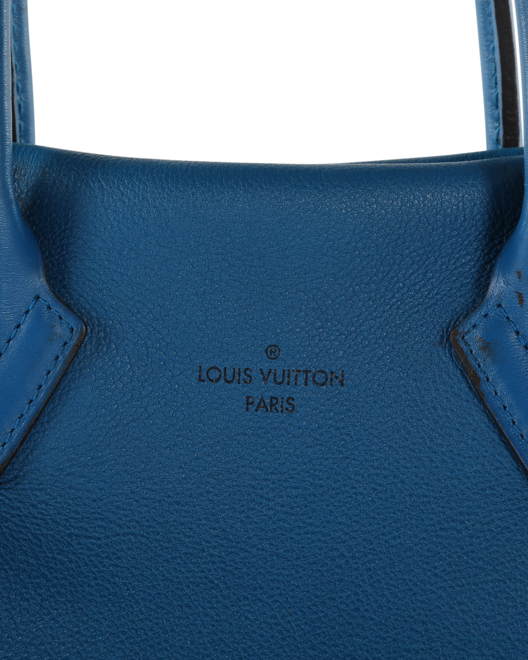LOUIS VUITTON Blue Leather W GM Bag