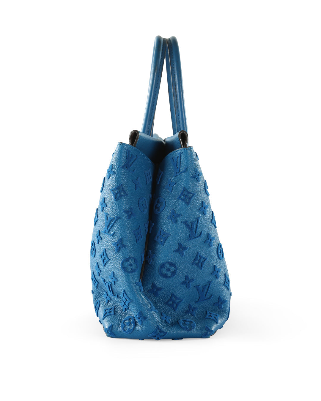 LOUIS VUITTON Blue Leather W GM Bag