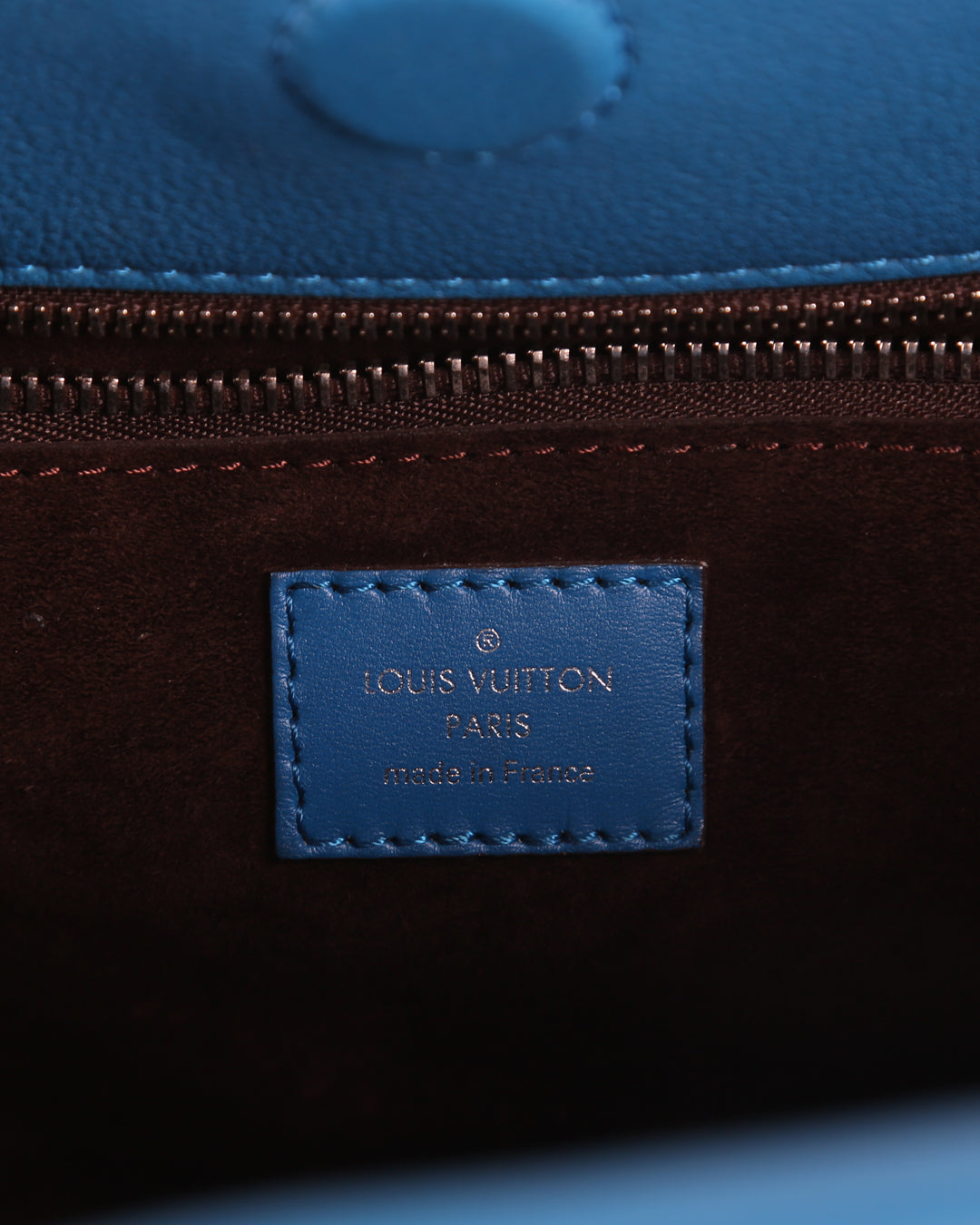 LOUIS VUITTON Blue Leather W GM Bag