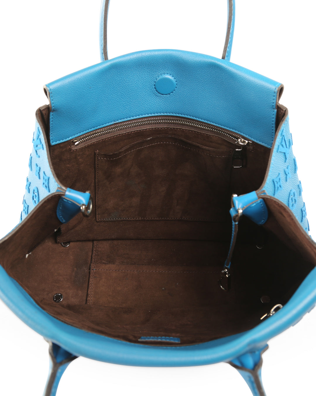 LOUIS VUITTON Blue Leather W GM Bag
