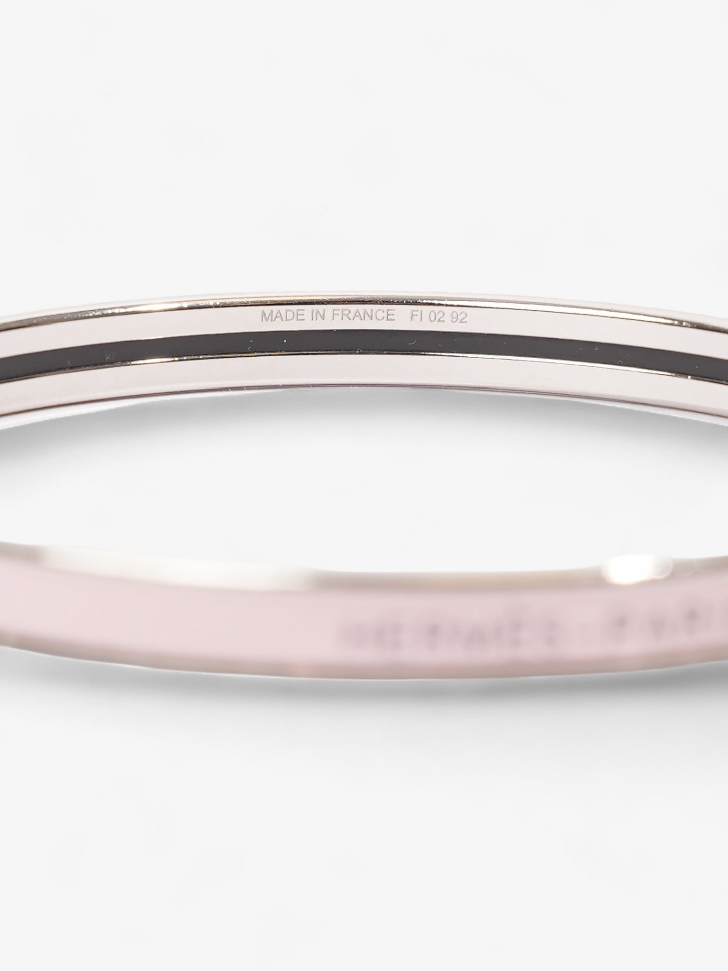 Hermes Uni Bangle Rose Candeur Palladium 65 (Small)
